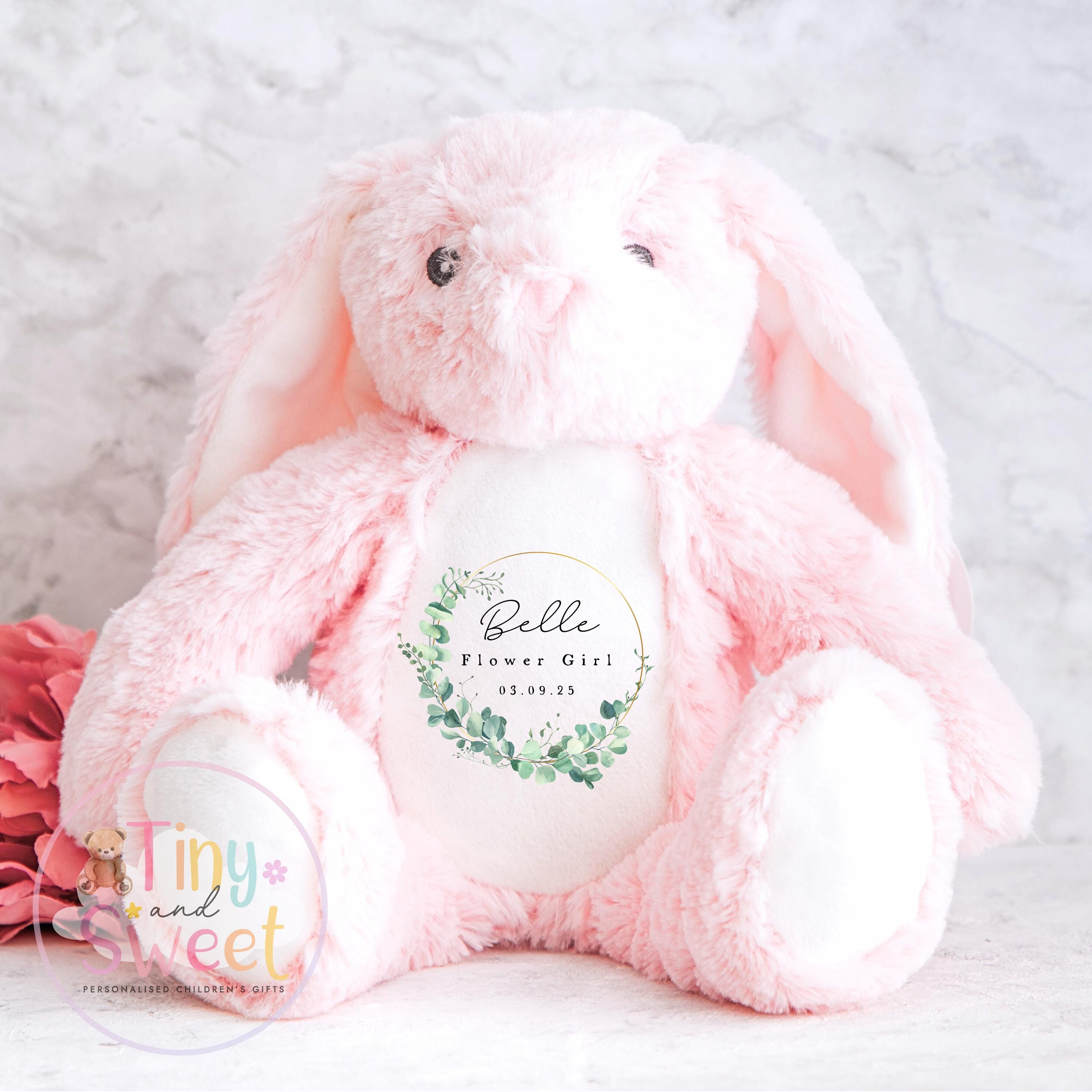 Personalised Flower Girl Bunny, Flower Girl Gift, Will you be my flower girl Bunny, Personalised Soft Toy, Flower Girl Proposal, Bridesmaid