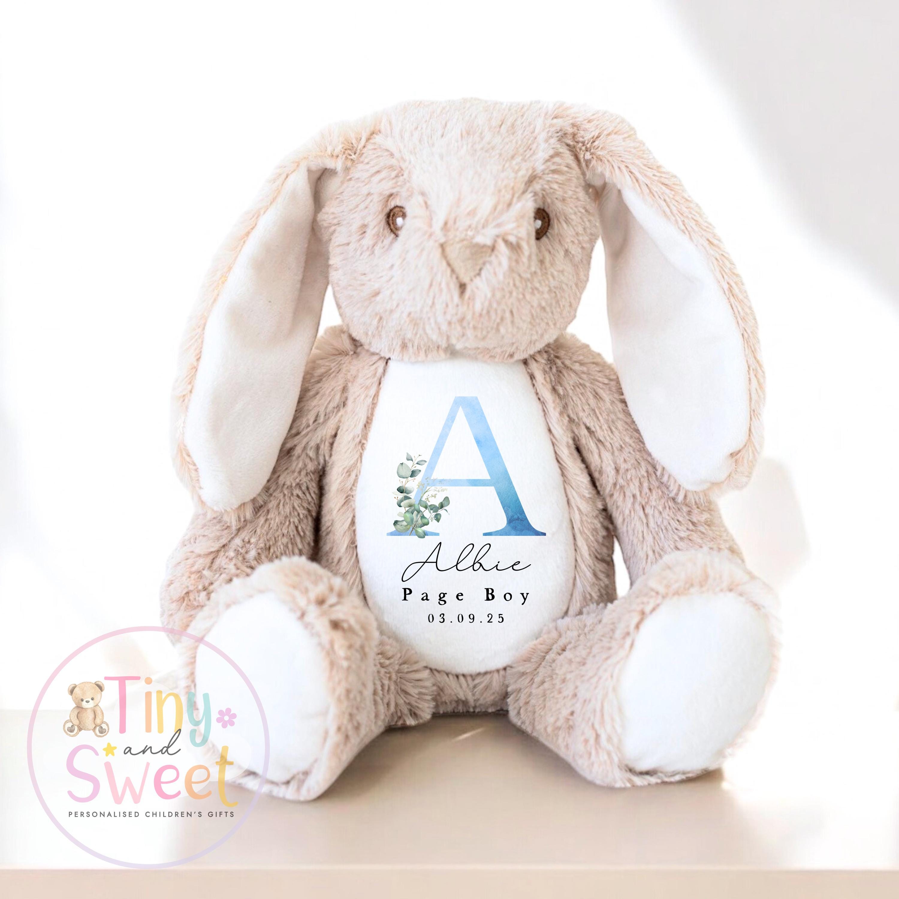 Personalised Page Boy Bunny, Page Boy Gift, Will you be my Page Boy Bunny, Personalised Soft Toy, Page Boy Proposal, Wedding