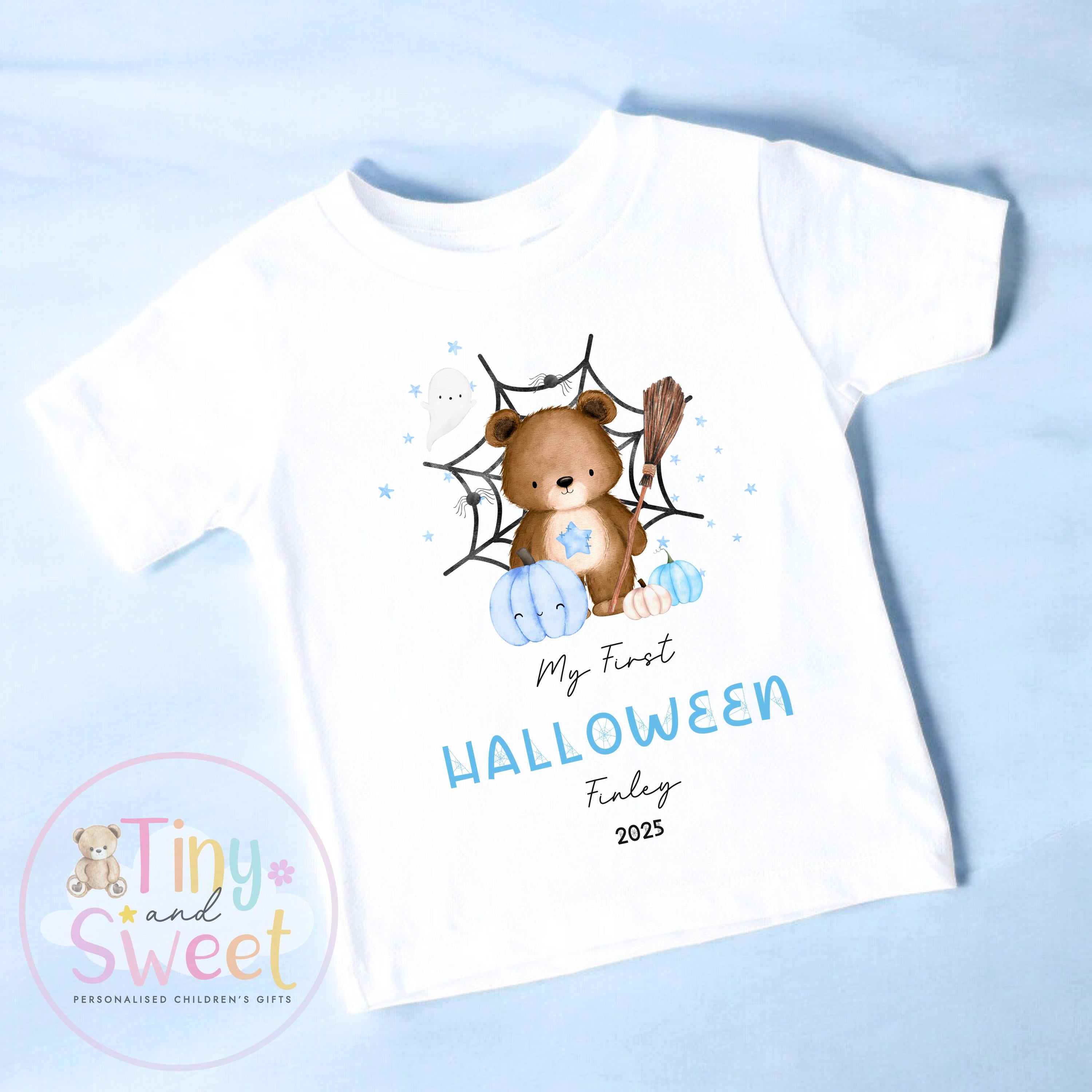 Personalised My First Halloween Sleepsuit – First Halloween –Baby’s 1st Halloween Outfit with Name – Custom Baby Grow – Halloween Baby Gift