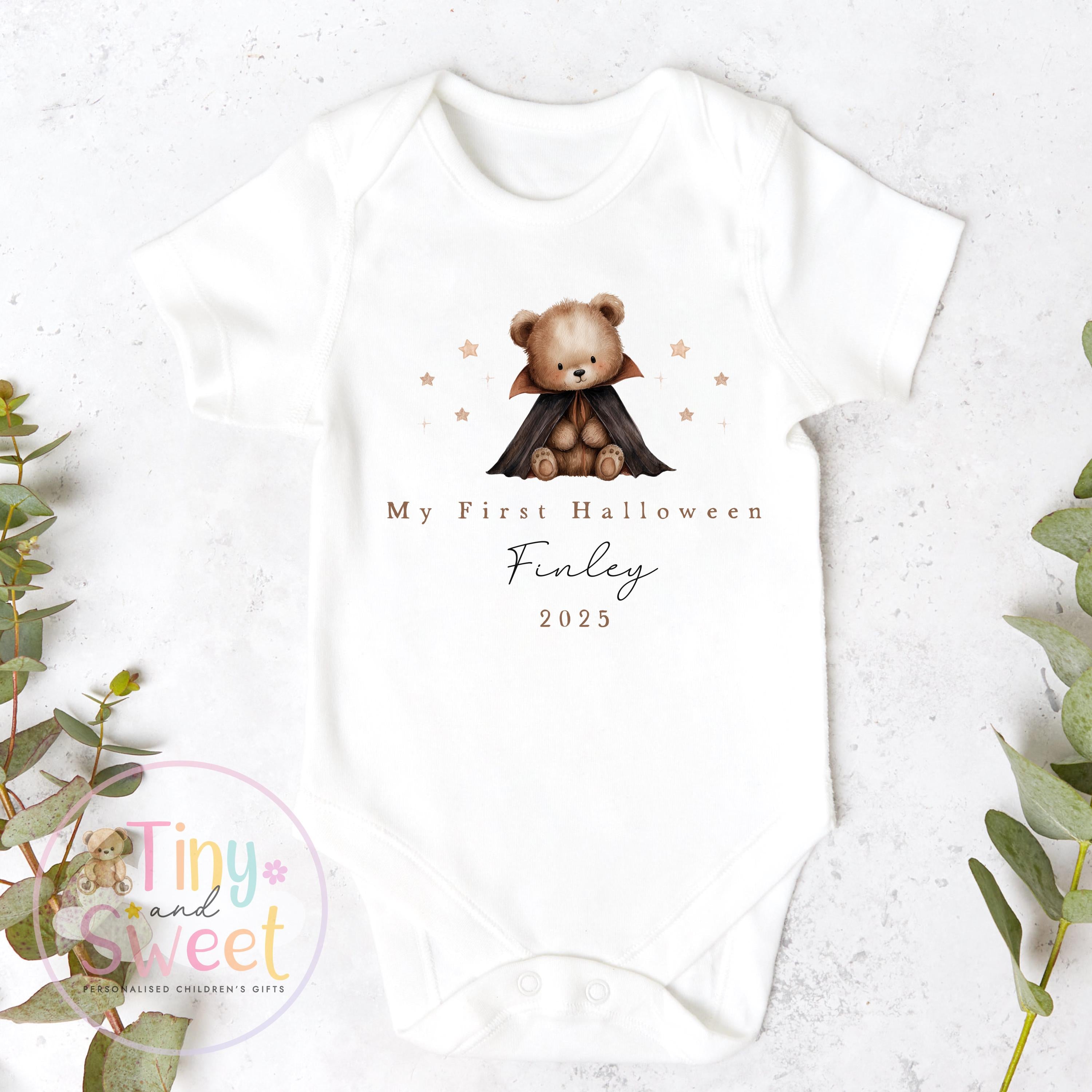 First Halloween Teddy Bear Sleepsuit, Baby 1st Halloween Gift Idea, 1st Halloween Babygrow, Halloween Outfit for baby, Halloween costume