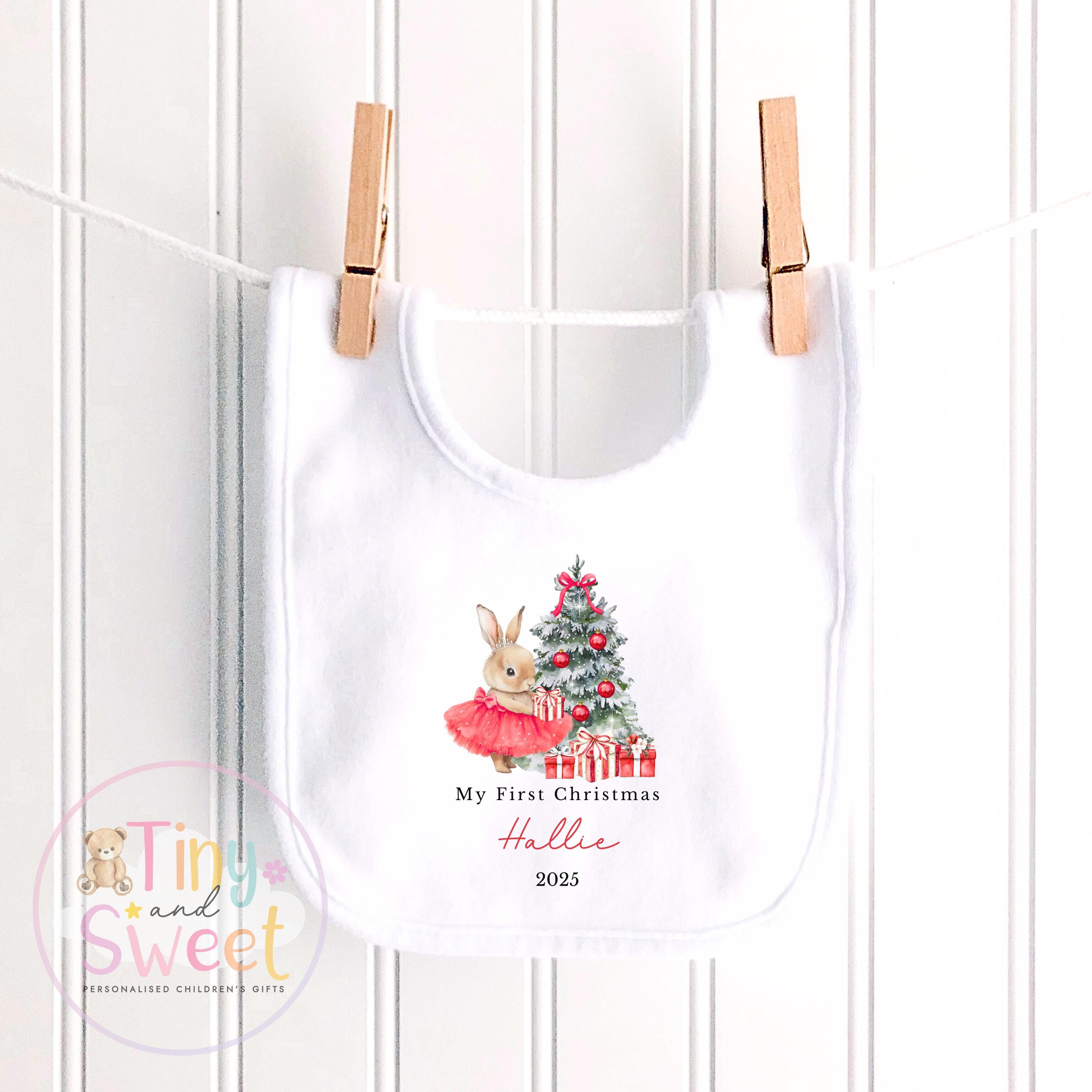 My First Christmas Bunny, Personalised Christmas Soft Toy, Baby’s First Christmas Soft Toy Gift, My First Christmas Keepsake Gift