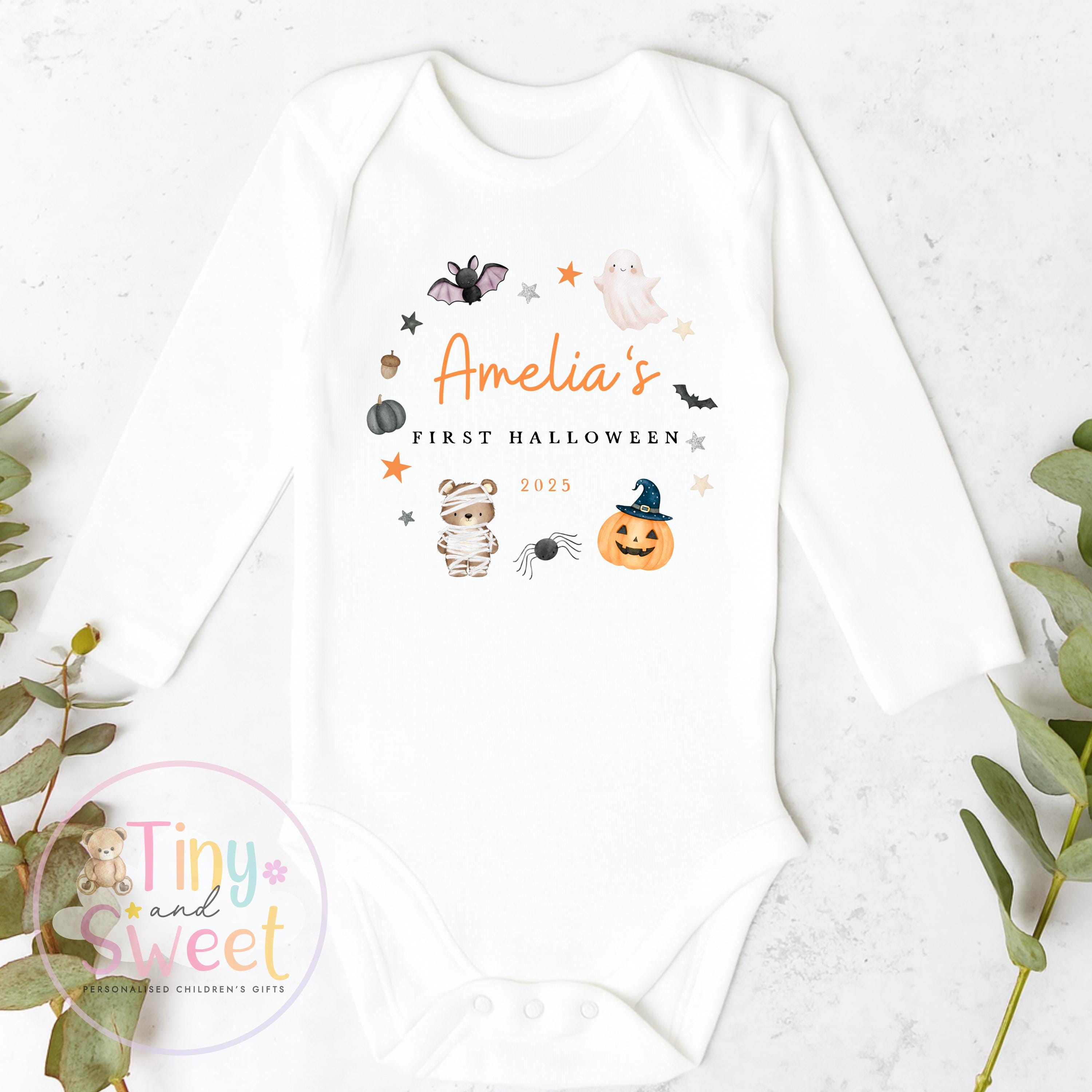 First Halloween Sleepsuit, Baby 1st Halloween Gift Idea, 1st Halloween Babygrow, Halloween Outfit for baby, Halloween costume