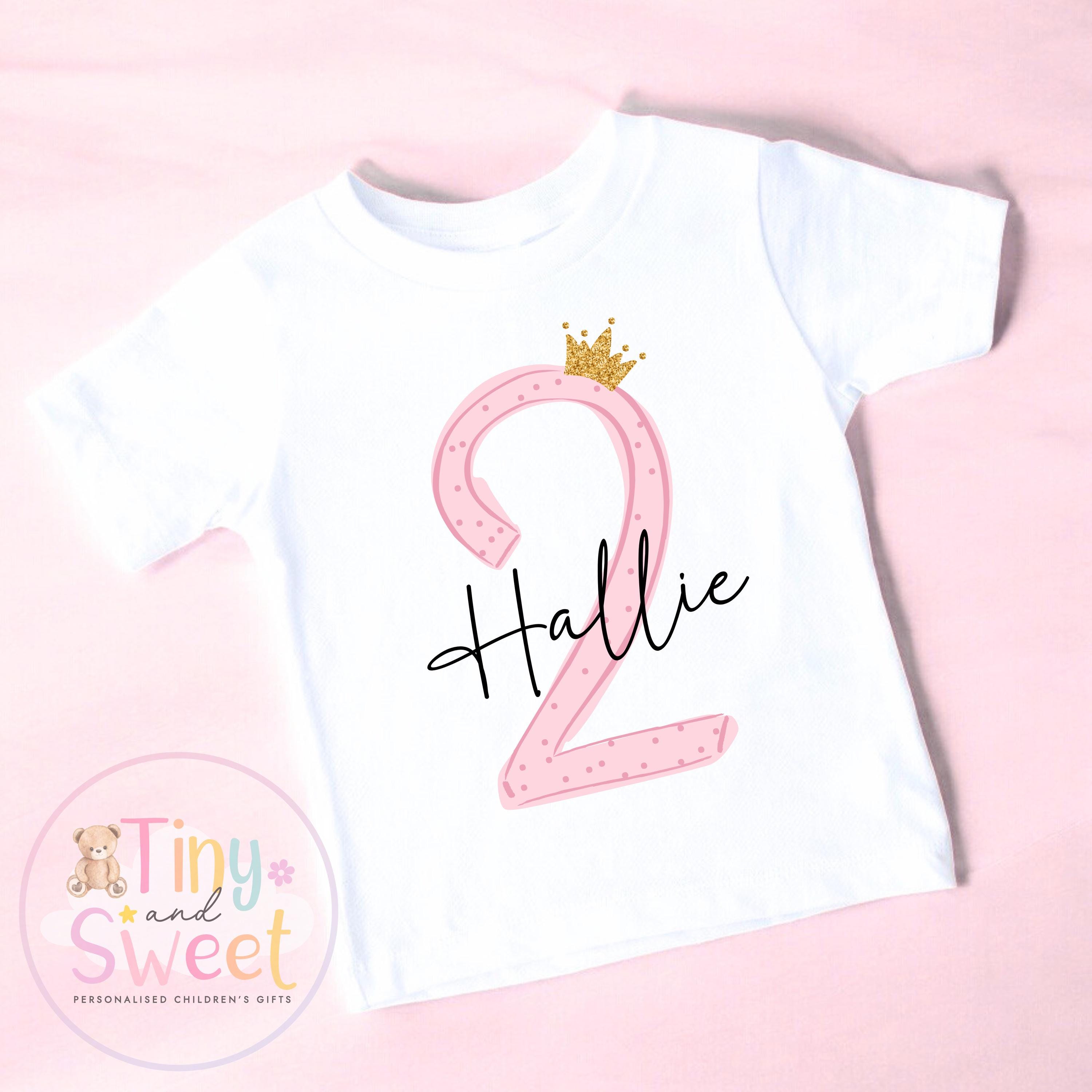 Personalised Birthday T Shirt, Number Bday Tee, Birthday Gift, Toddler Birthday Top, Child Birthday T Shirt, Birthday Keepsake, Number Top