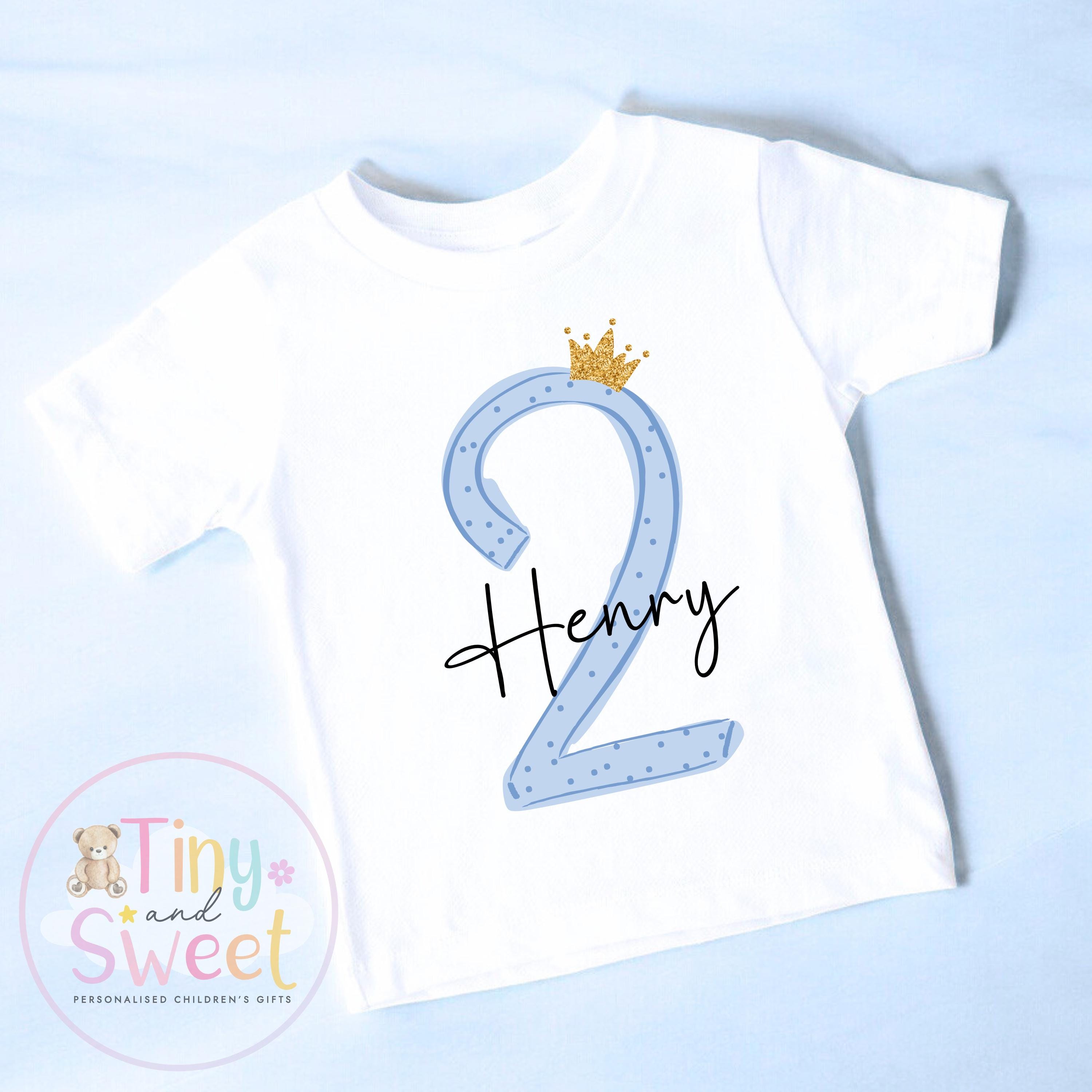 Personalised Birthday T Shirt, Number Bday Tee, Birthday Gift, Toddler Birthday Top, Child Birthday T Shirt, Birthday Keepsake, Number Top