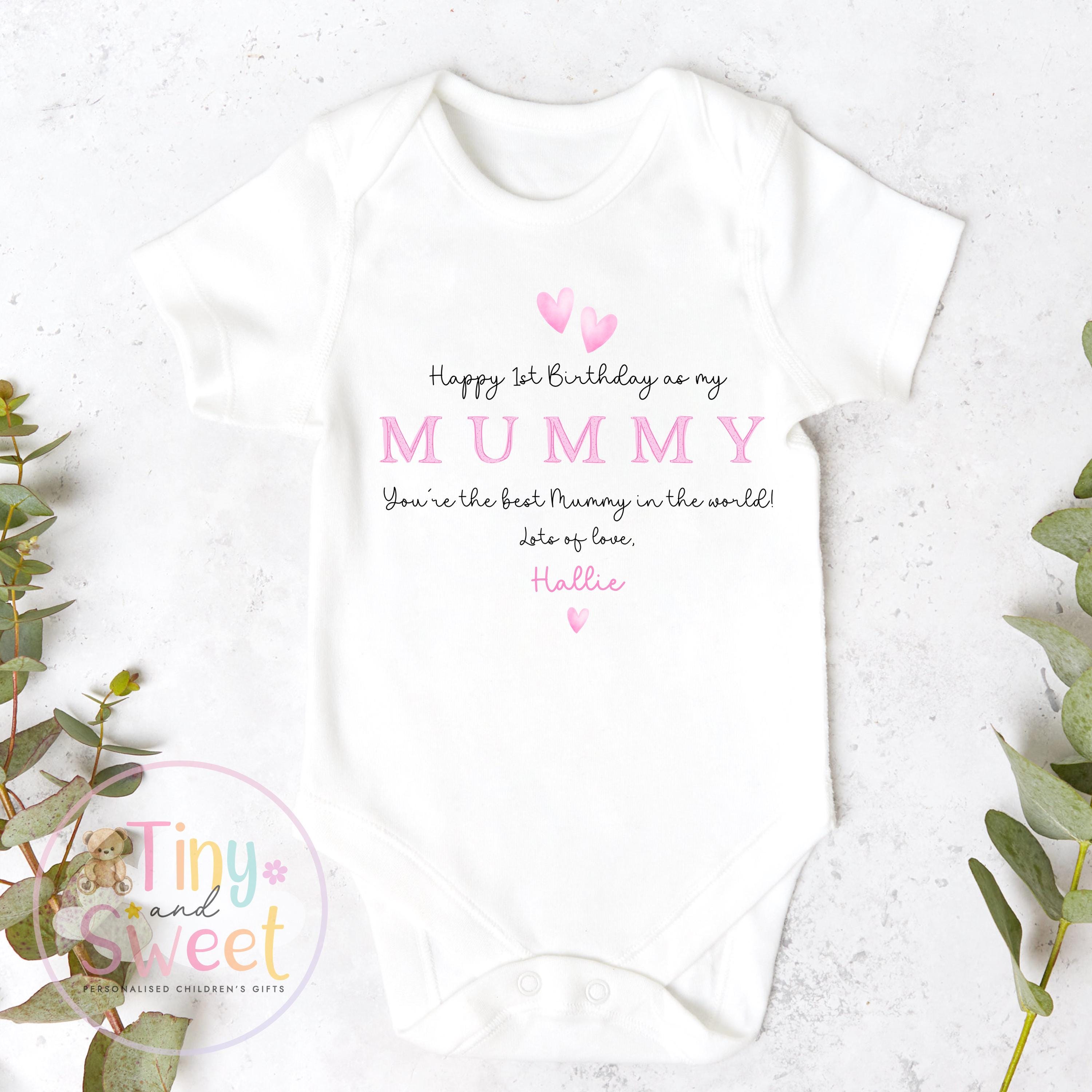 Happy Birthday Mummy, 1st Birthday as My Mummy, New Mum Gift, Mum Birthday, Mummy Birthday, Sleepsuit Babygrow Bodysuit Mum Birthday