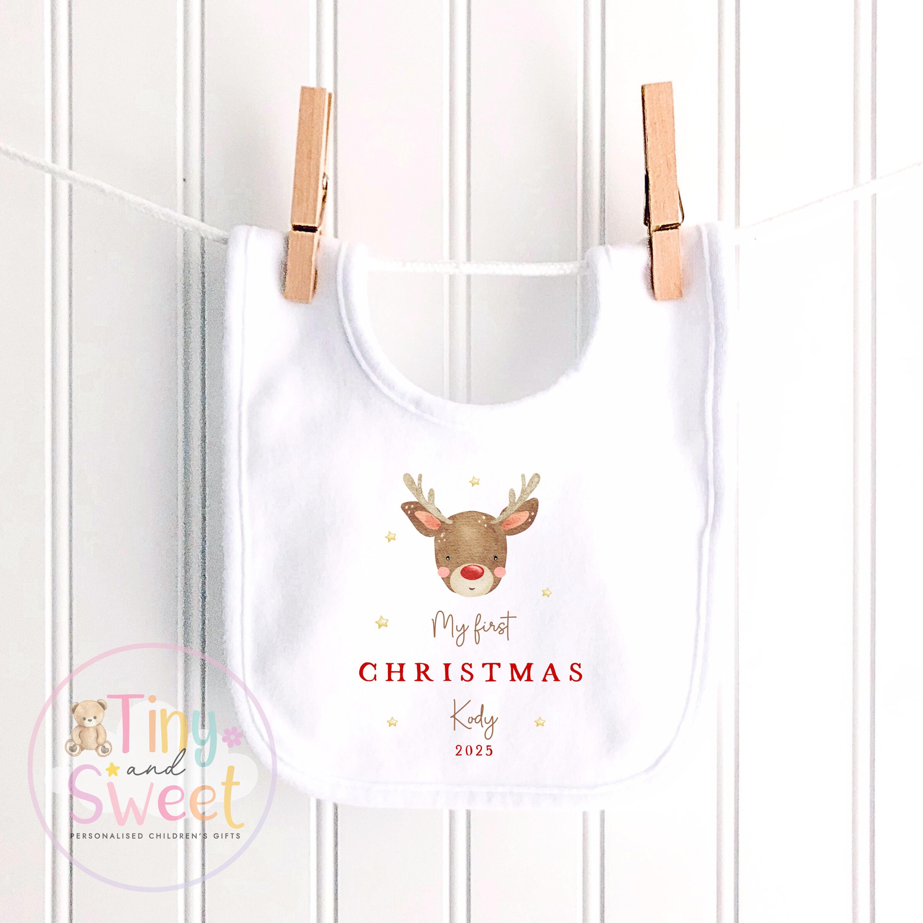 Personalised Babies First Christmas Sleepsuit, Babies 1st Xmas Gift Idea, Pyjamas, 1st Xmas Babygrow, Christmas Outfit for baby