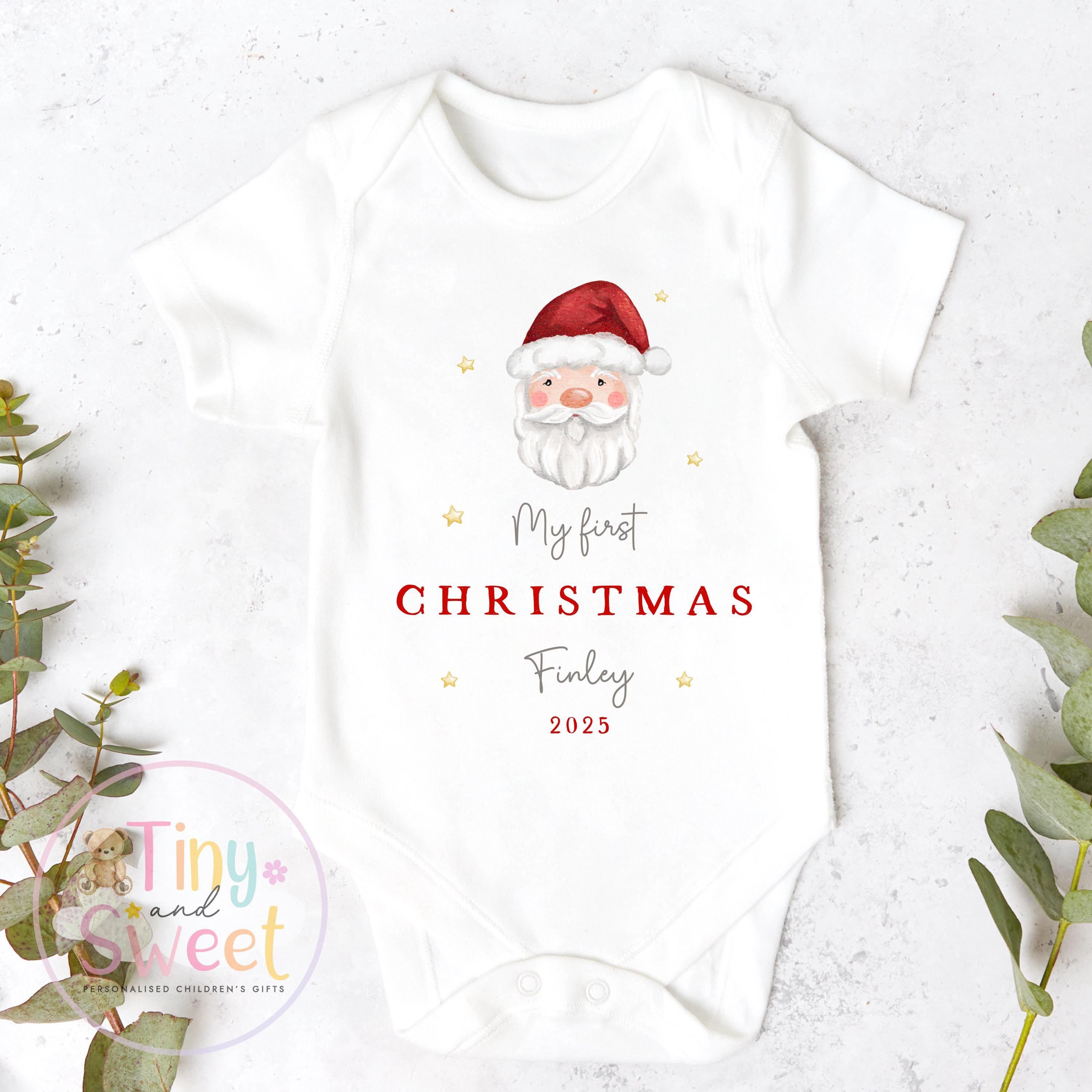 Personalised Babies First Christmas Sleepsuit, Babies 1st Xmas Gift Idea, Pyjamas, 1st Xmas Babygrow, Christmas Outfit for baby