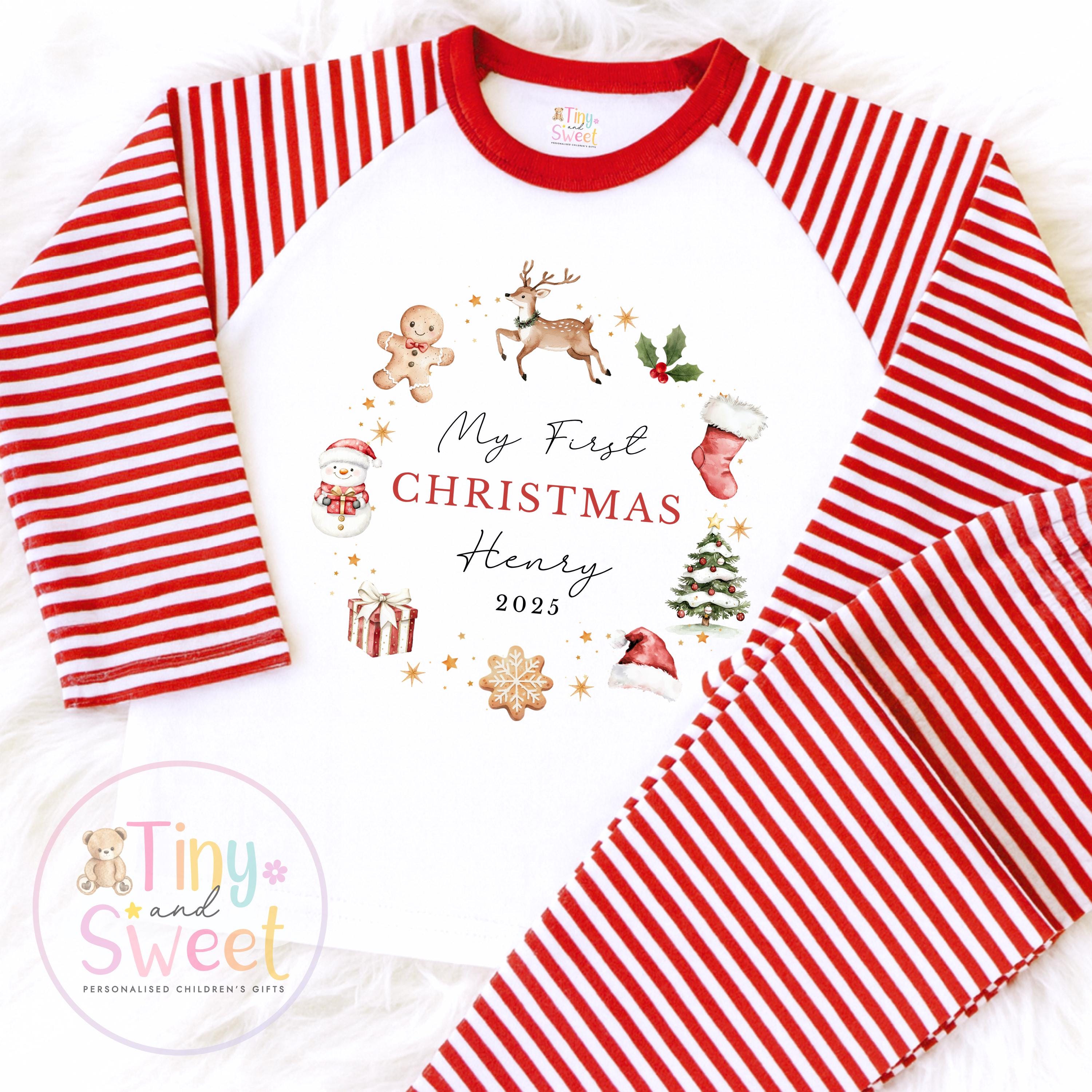 My First Christmas Pyjamas, Christmas Eve Pyjamas, Christmas Nightwear, Childrens Christmas pjs, Xmas pjs, Kids Christmas Pjs