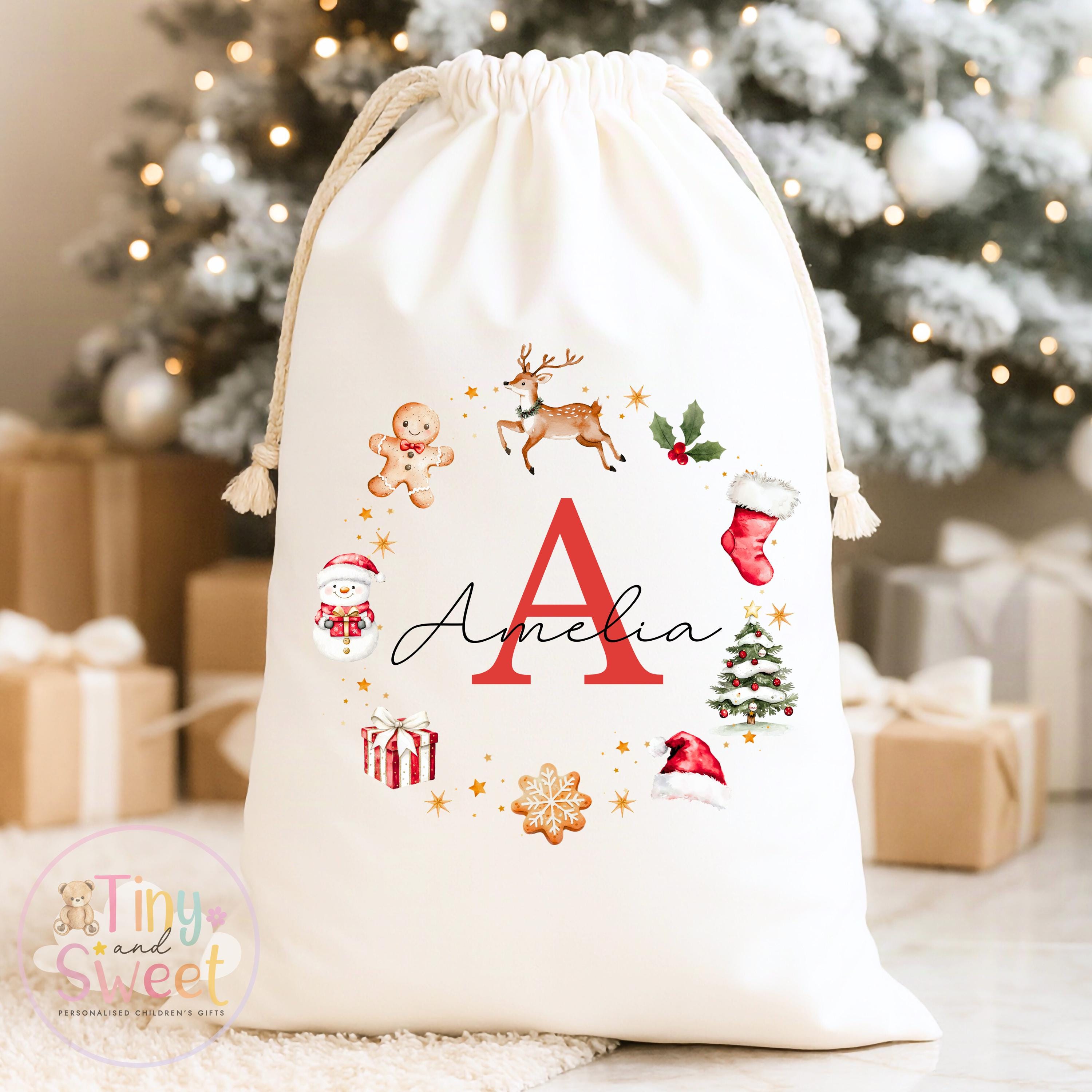 Personalised Christmas Sack, My First Christmas Sack, Santa sack, Babies 1st Christmas, Christmas Eve Bag, Custom Baby Gift, Baby Girl/Boy