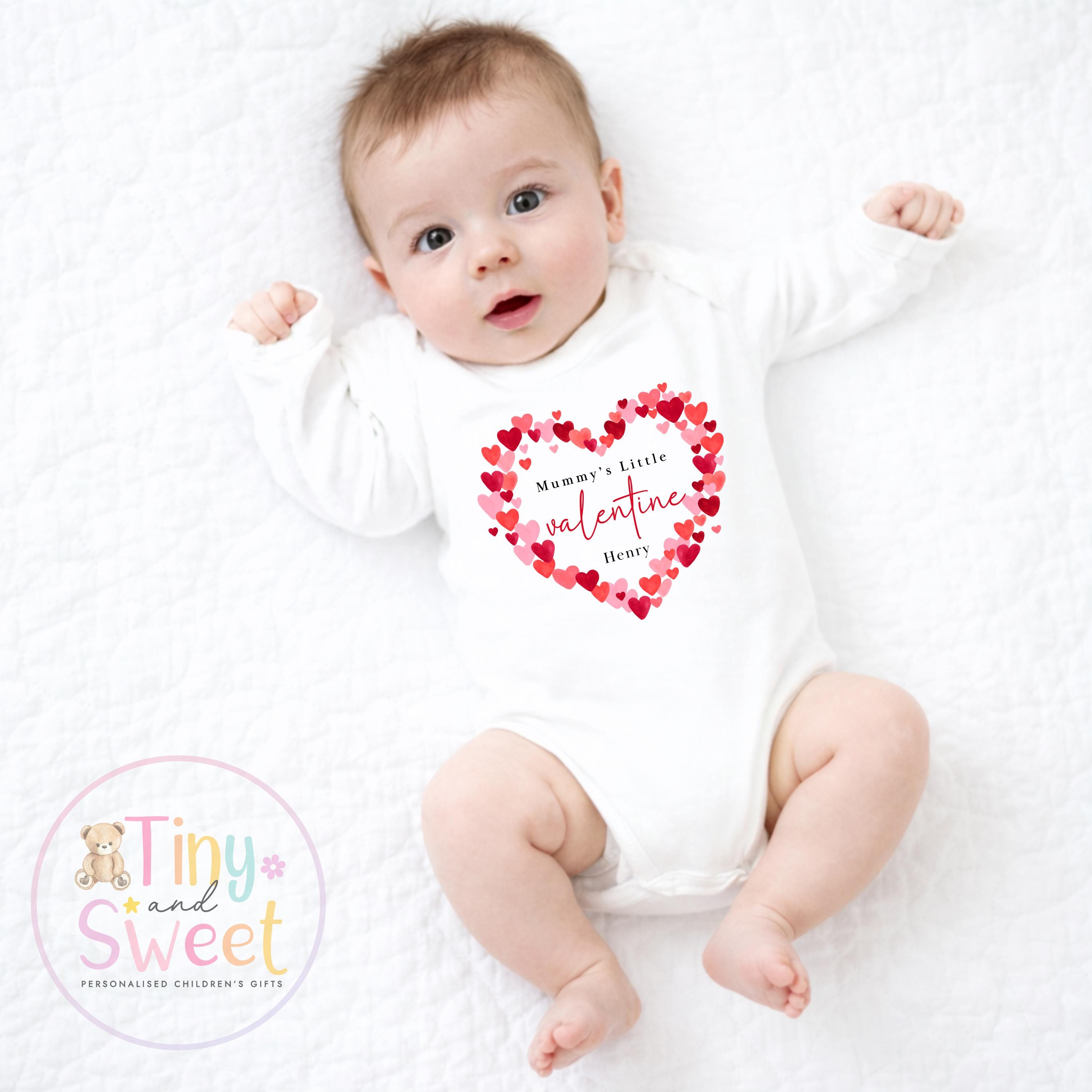 Valentines Day babygrow, 1st valentines day sleepsuit, 1st Valentines as My Daddy, New Dad Gift, Daddy Valentines
