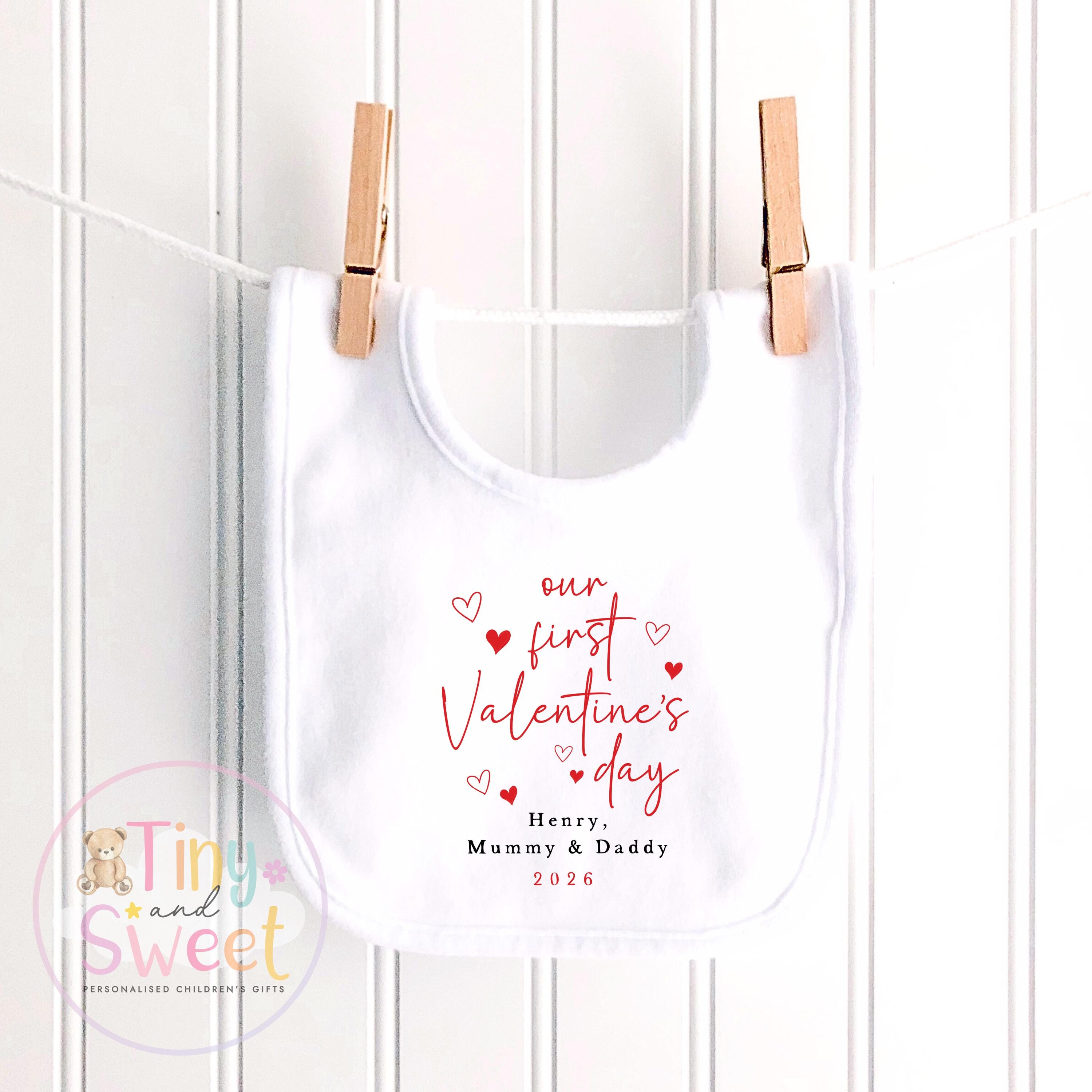 My First Valentines Day babygrow, 1st valentines day sleepsuit, 1st Valentines as My Daddy, New Dad Gift, Daddy Valentines