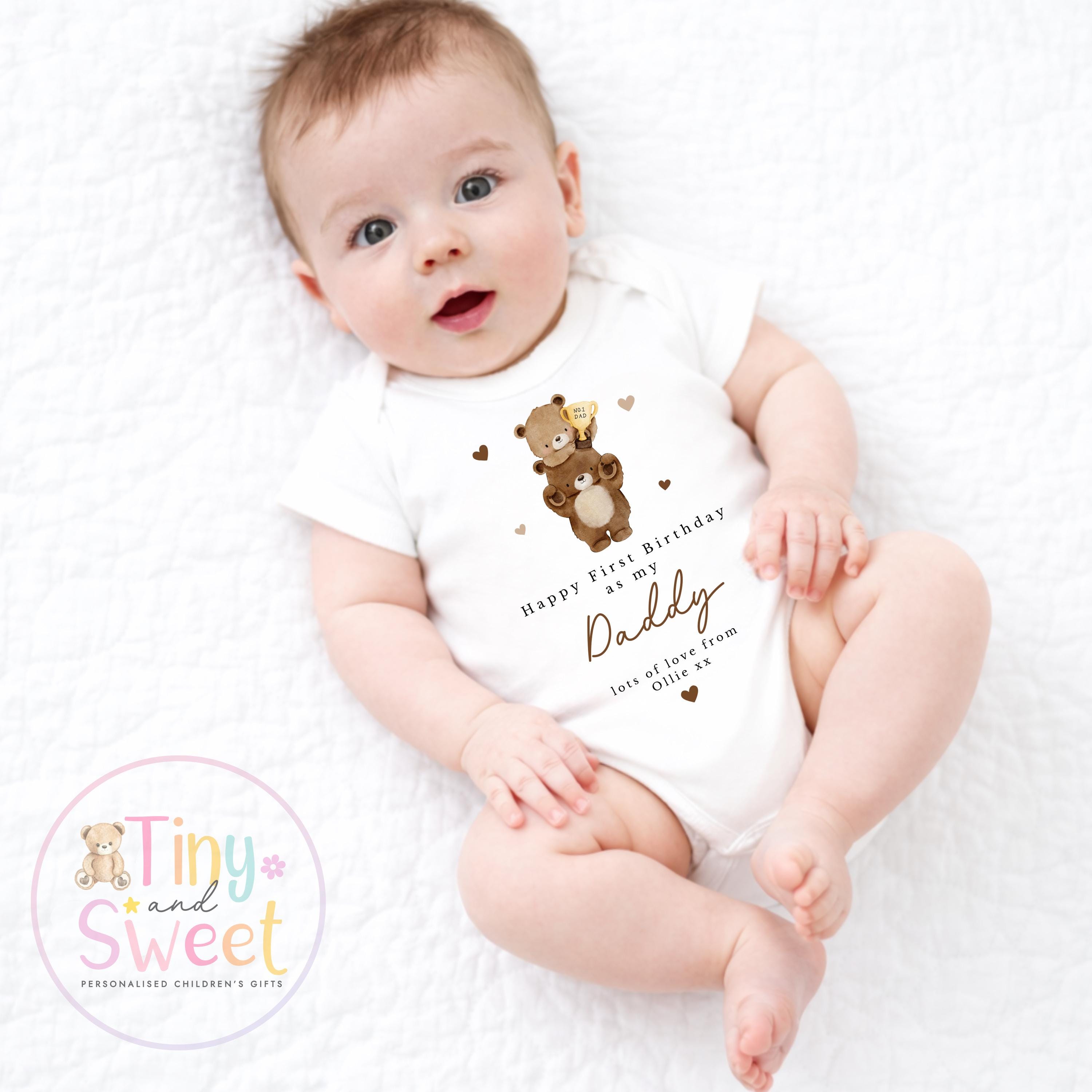Happy Birthday Daddy, 1st Birthday as My Daddy, New Dad Gift, Dad Birthday, Daddy Birthday, Sleepsuit Babygrow Bodysuit Dad Birthday