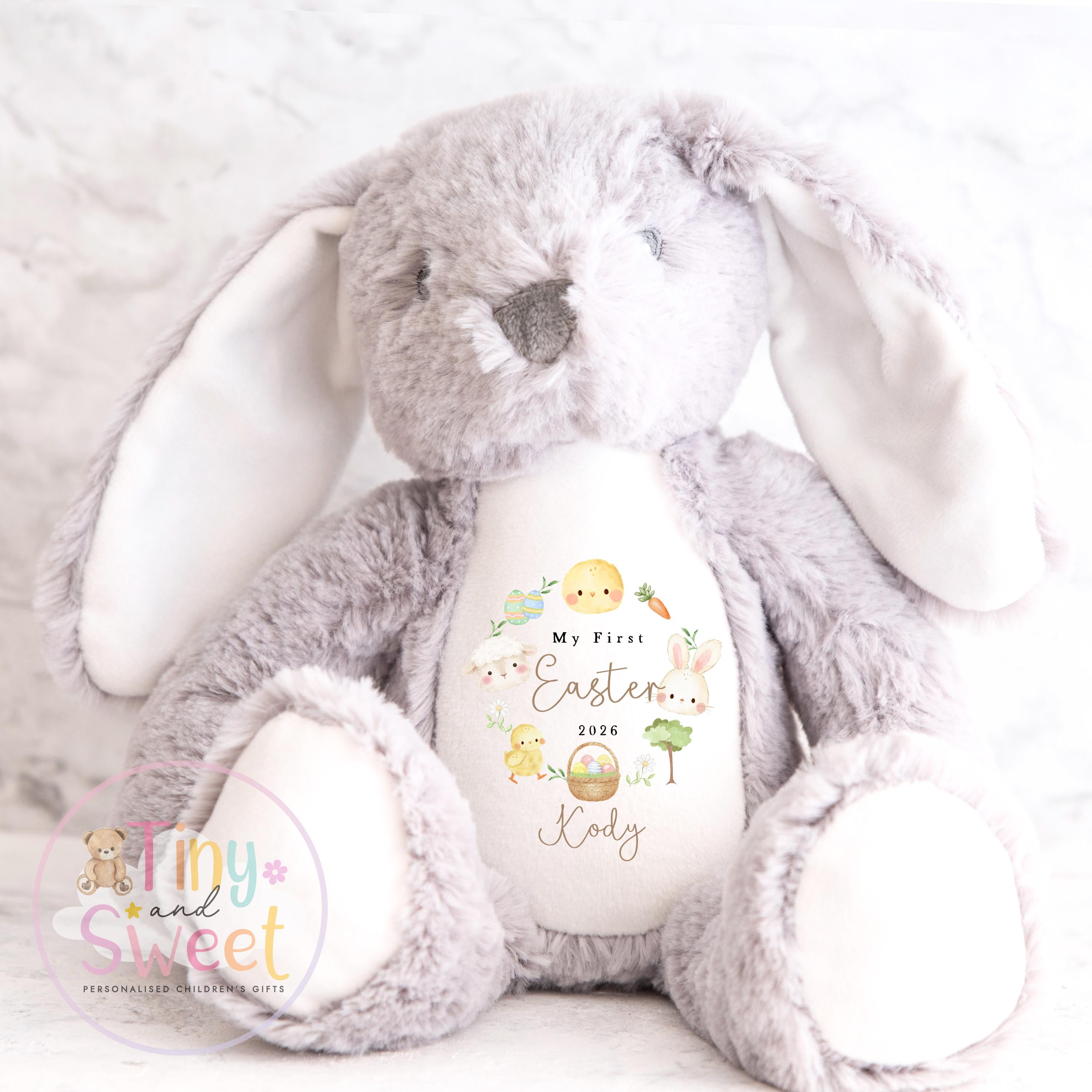 Personalized Easter Bunny Toy, My First Easter Gift, Soft Keepsake