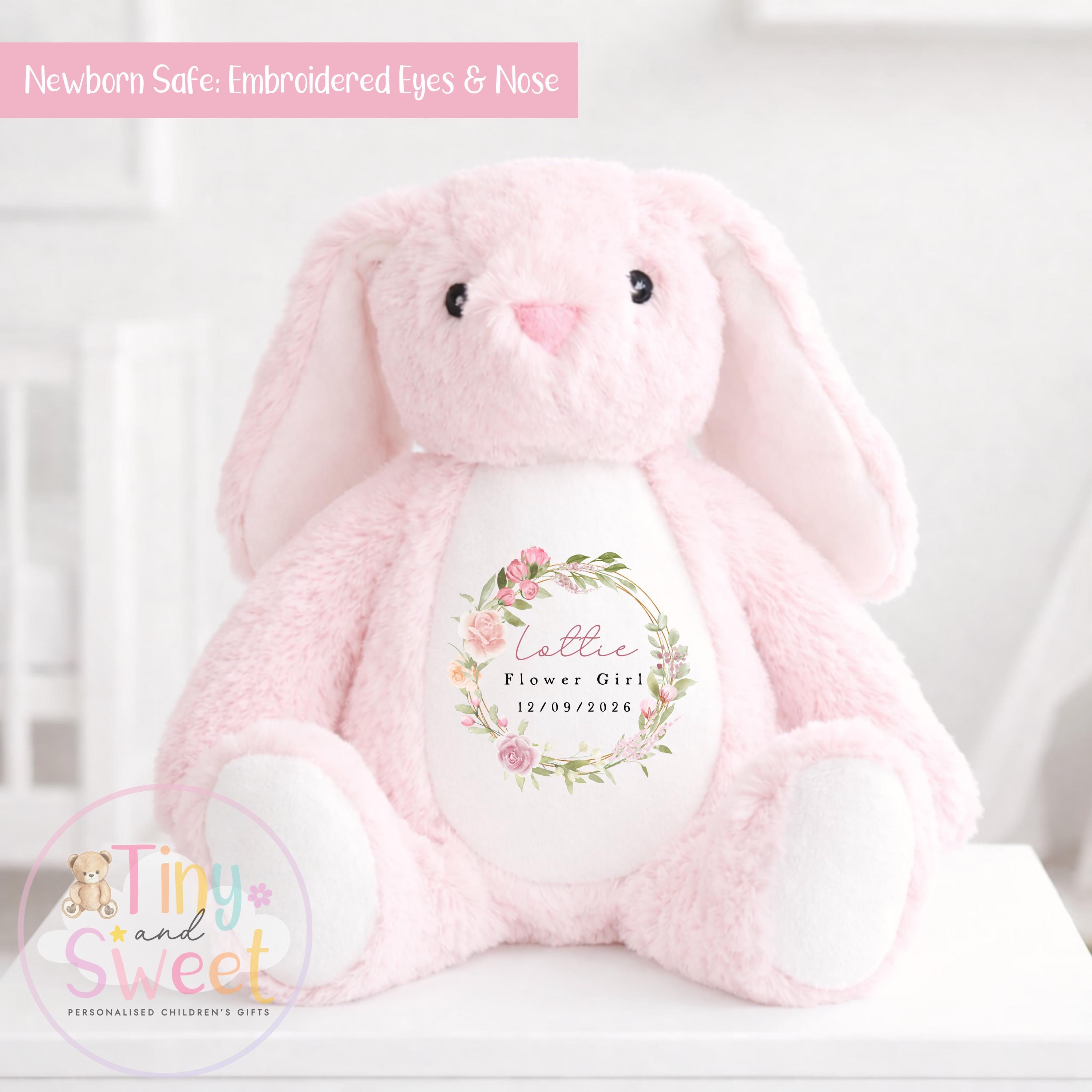 Personalised Flower Girl Bunny, Flower Girl Gift, Will you be my flower girl Bunny, Personalised Soft Toy, Flower Girl Proposal, Bridesmaid