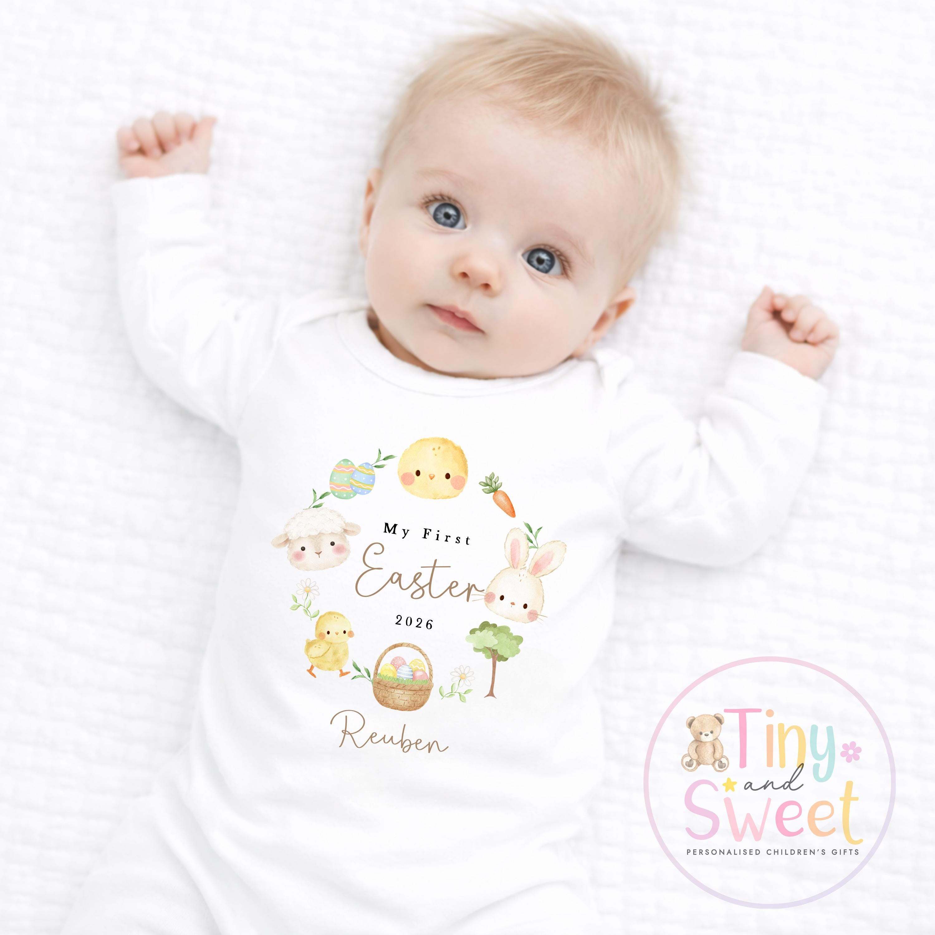 My First Easter Babygrow, Cotton Sleepsuit