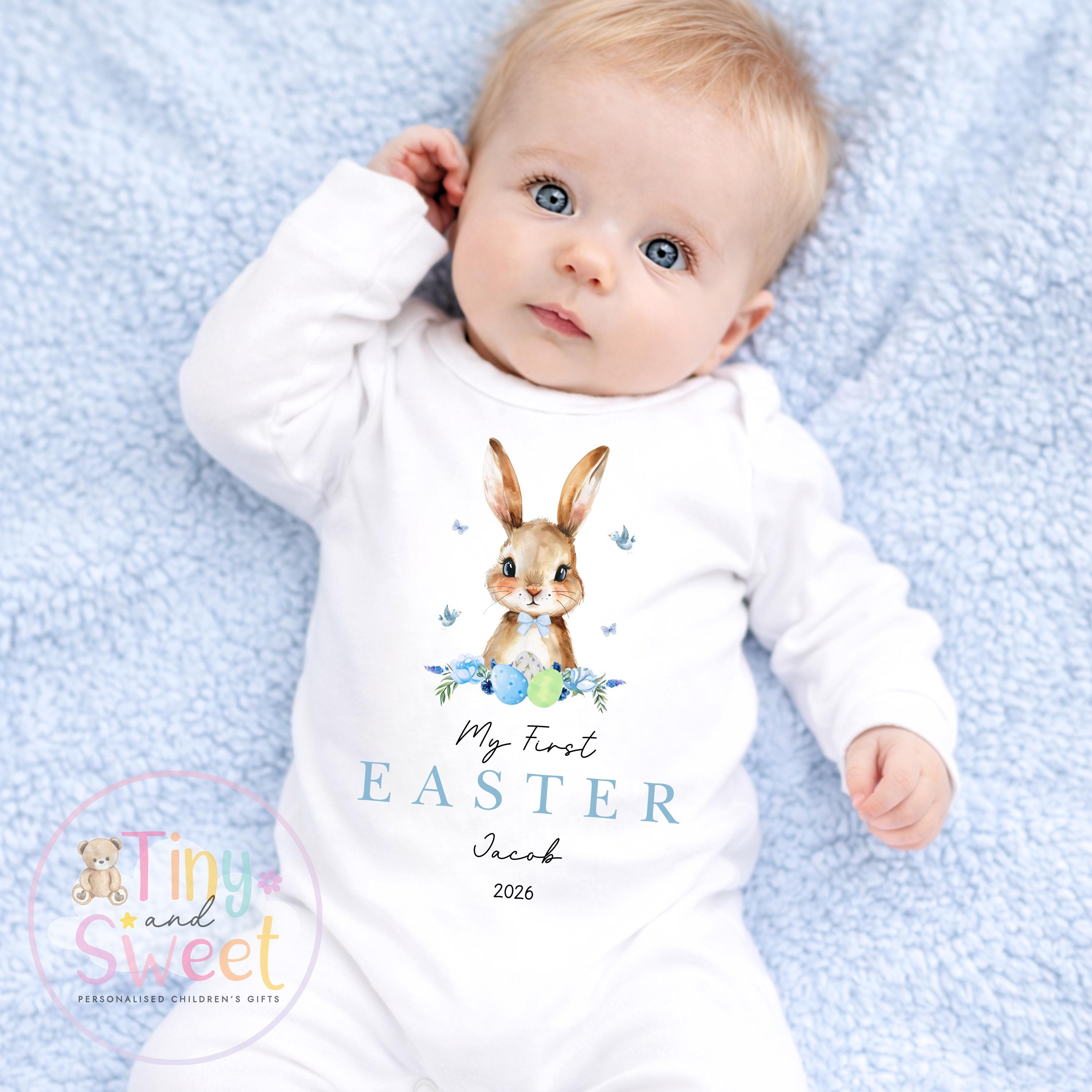 Easter Babygrow, Easter Sleepsuit, My 1st Easter, My First Easter, Babies first Easter sleepsuit, Easter baby outfit, New baby gift