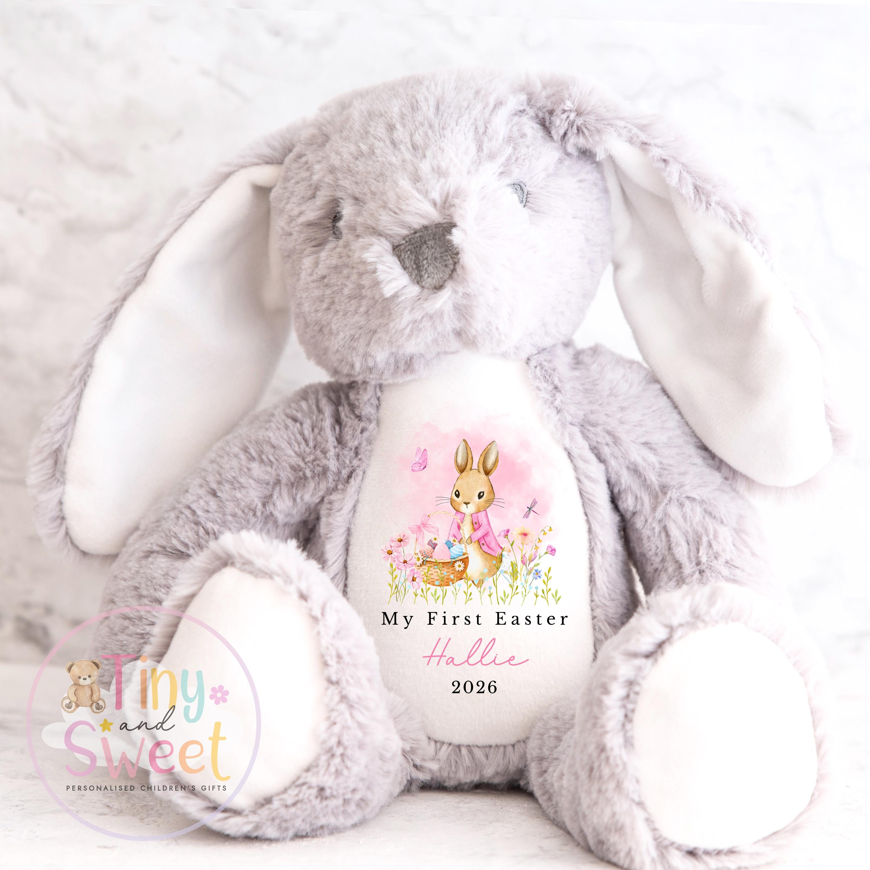 My First Easter Gift, Personalised 1st Easter Gift, First Easter Teddy, Easter Bunny Toy, Personalised Easter Bunny, Soft Toy Keepsake