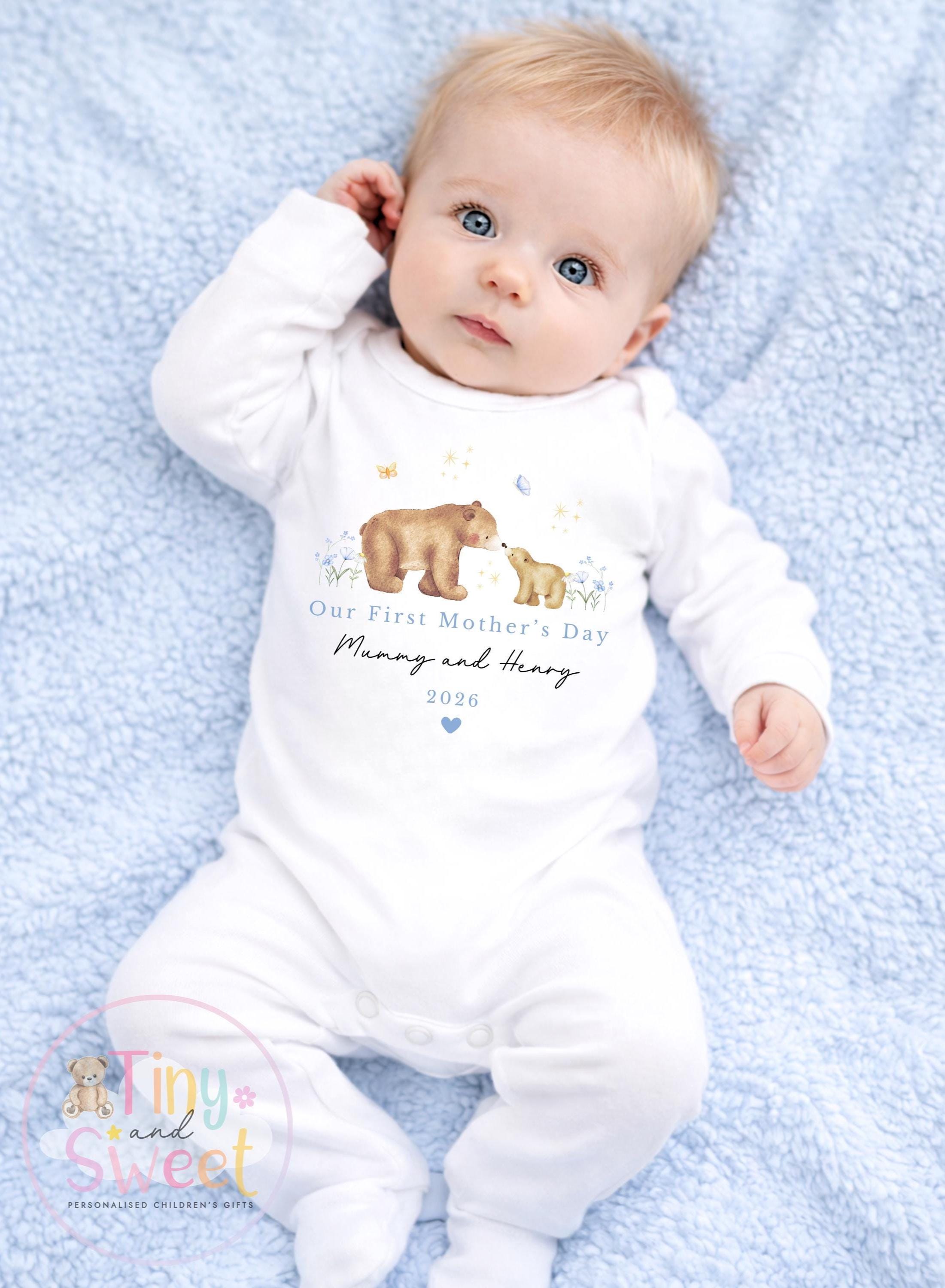 Mothers Day Sleepsuit, 1st Mothers Day as My Mummy Giraffes, New Mum Gift, Mothers Day, Sleepsuit Babygrow Bodysuit Mommy Babybgrow