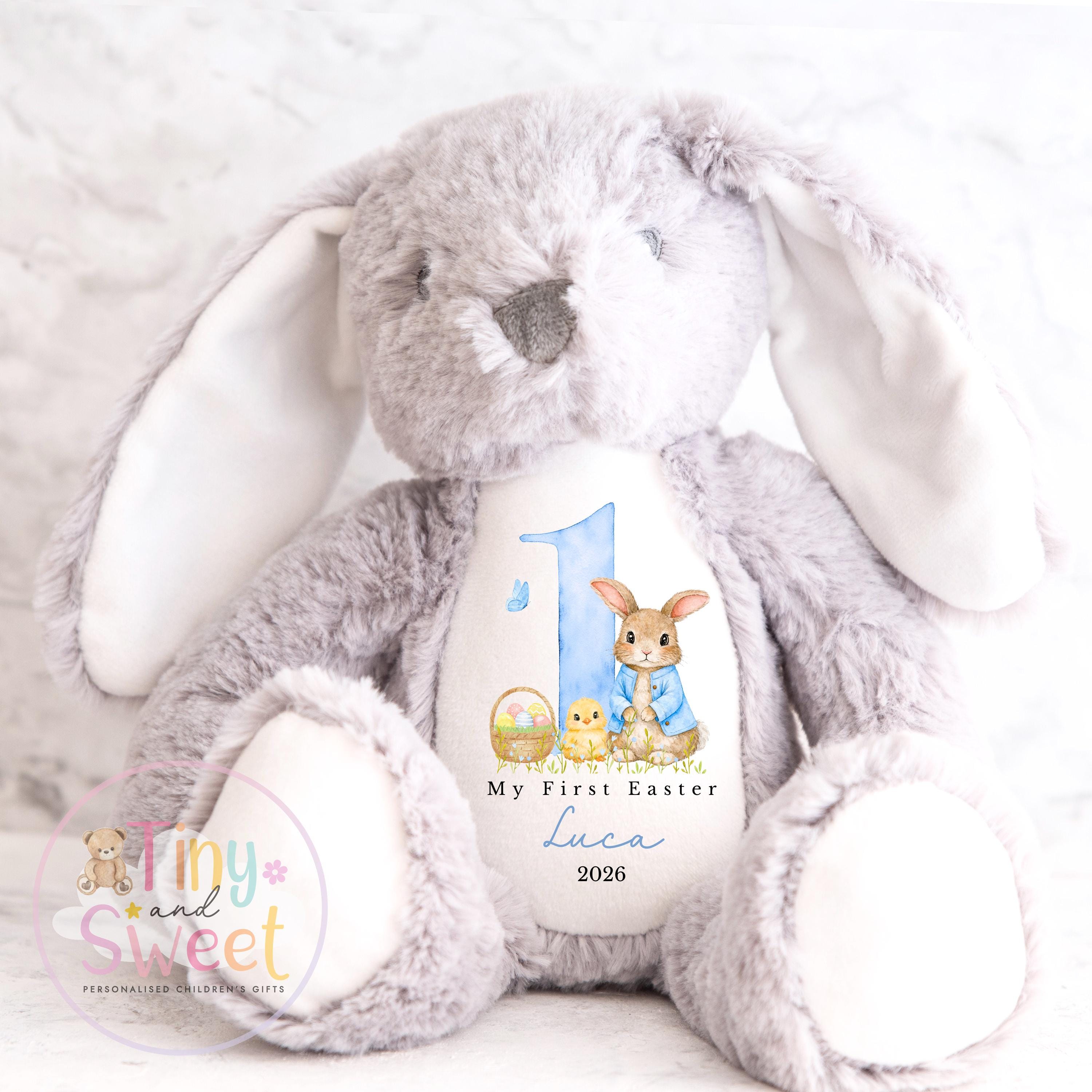 My First Easter Gift, Personalised 1st Easter Gift, First Easter Teddy, Easter Bunny Toy, Personalised Easter Bunny, Soft Toy Keepsake