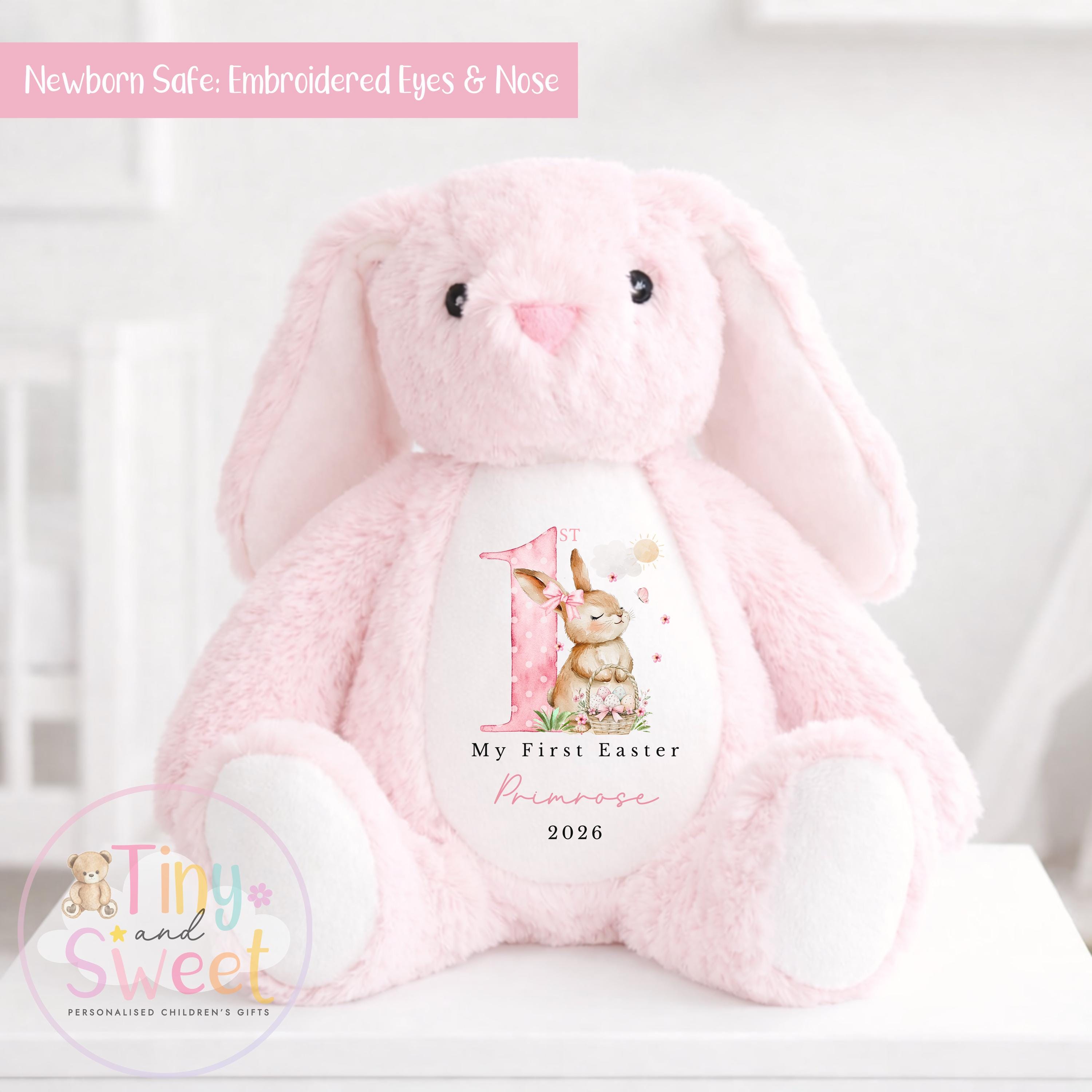My First Easter Gift, 1st Easter Gift, Easter Bunny Toy, Personalised Easter Bunny, Soft Toy Keepsake, Name Bunny, Grandson Gift