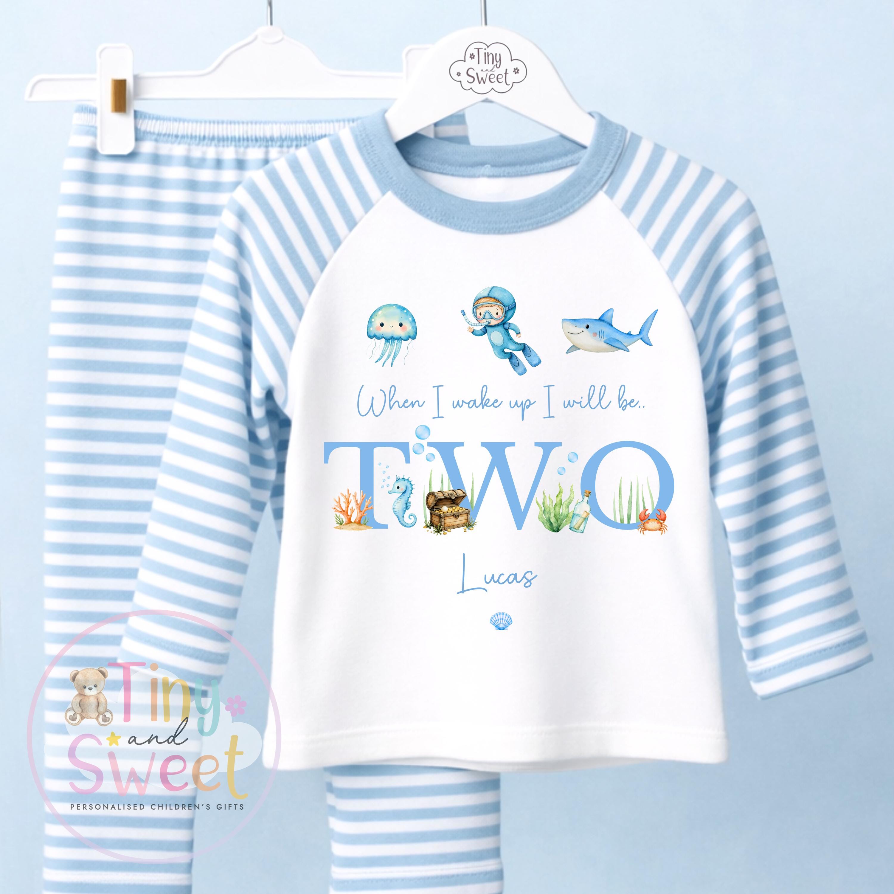 Under the Sea Birthday Set, When I Wake Up I’ll Be…, Ocean Birthday Outfit, Boys Birthday, Under the Sea Theme