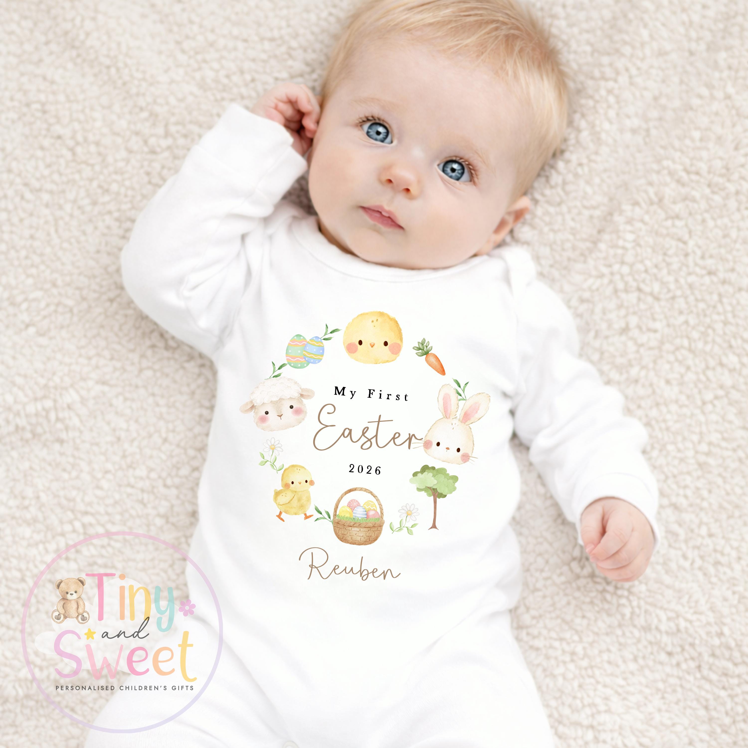 My First Easter Babygrow, Cotton Sleepsuit