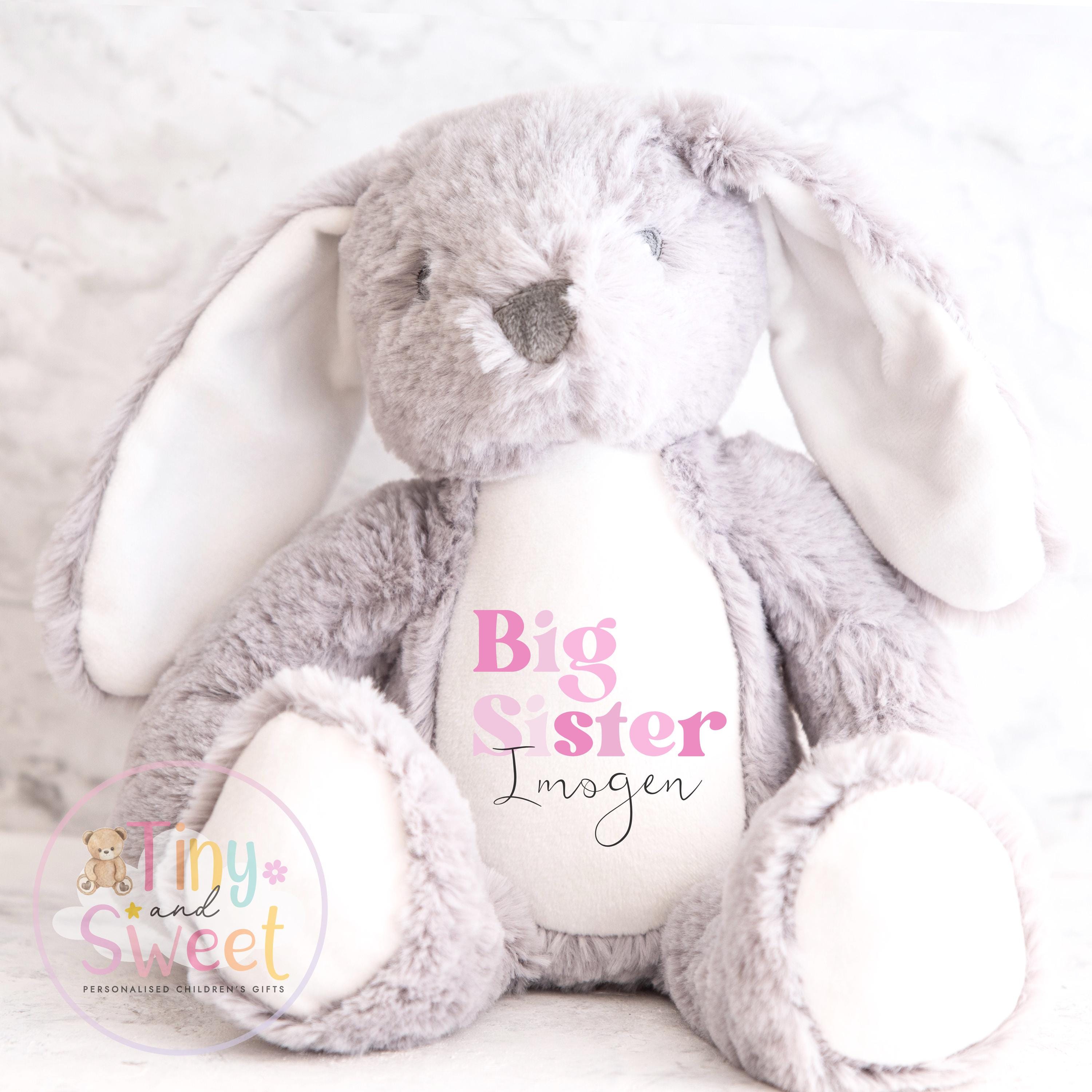 Personalised Big Sister Gift, Big Sister Announcement, New Baby Soft Toy, New baby gift, Newborn Gift, Baby Keepsake, Baby shower gift