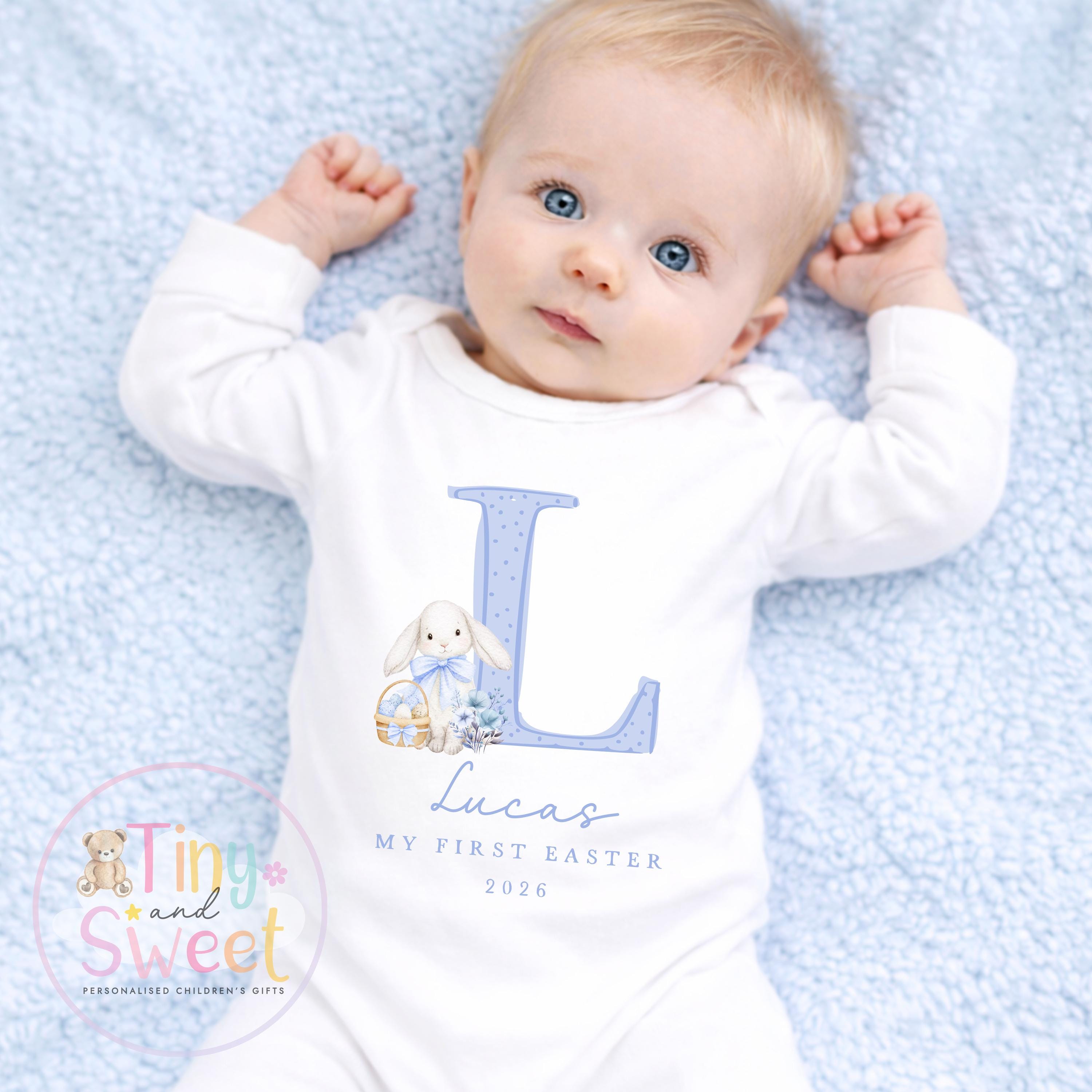 Easter T Shirt, Easter Sleepsuit, My 1st Easter, My First Easter, Babies first Easter sleepsuit, Easter baby outfit, New baby gift