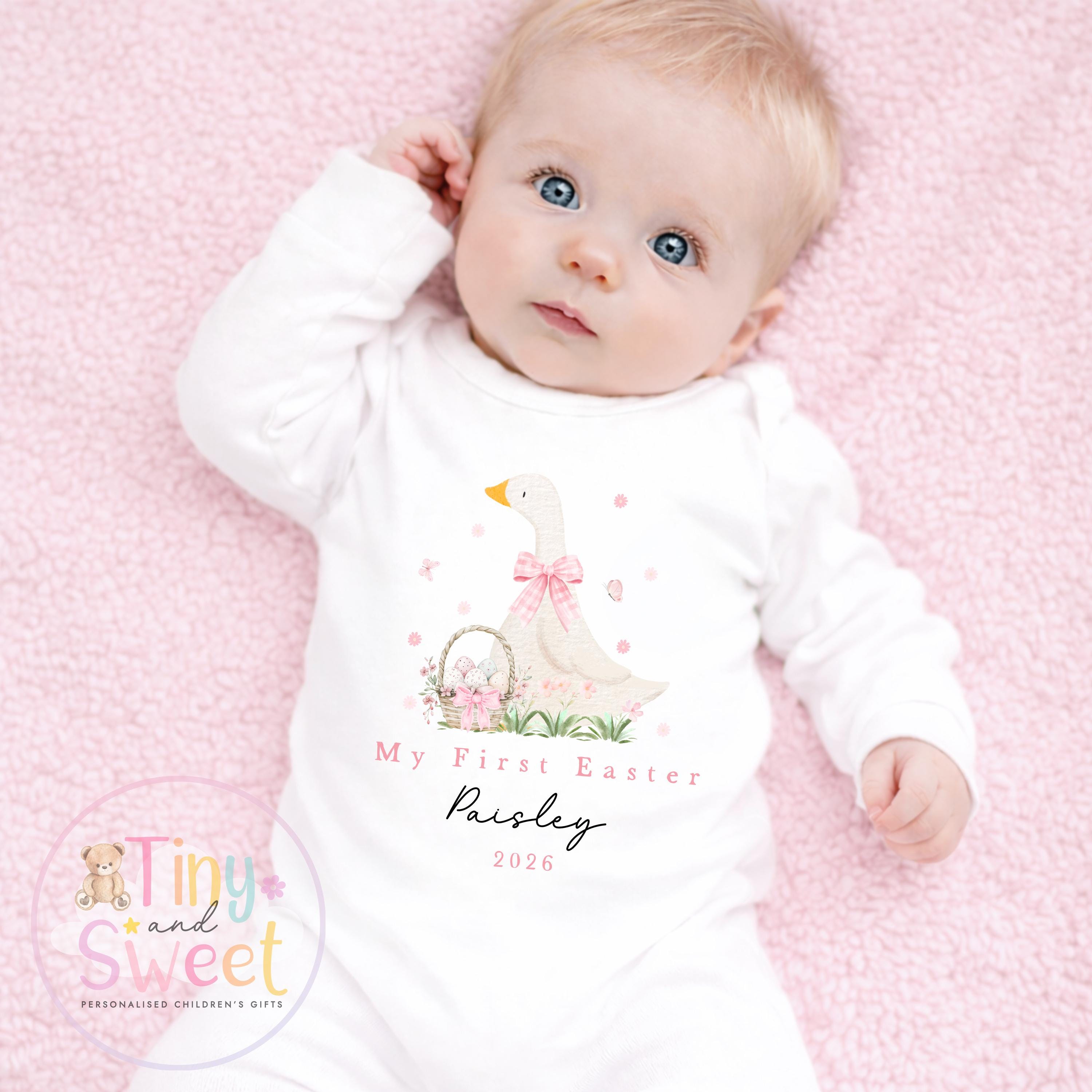 Easter Babygrow, Easter Sleepsuit, My 1st Easter, My First Easter, Babies first Easter sleepsuit, Easter baby outfit, New baby gift