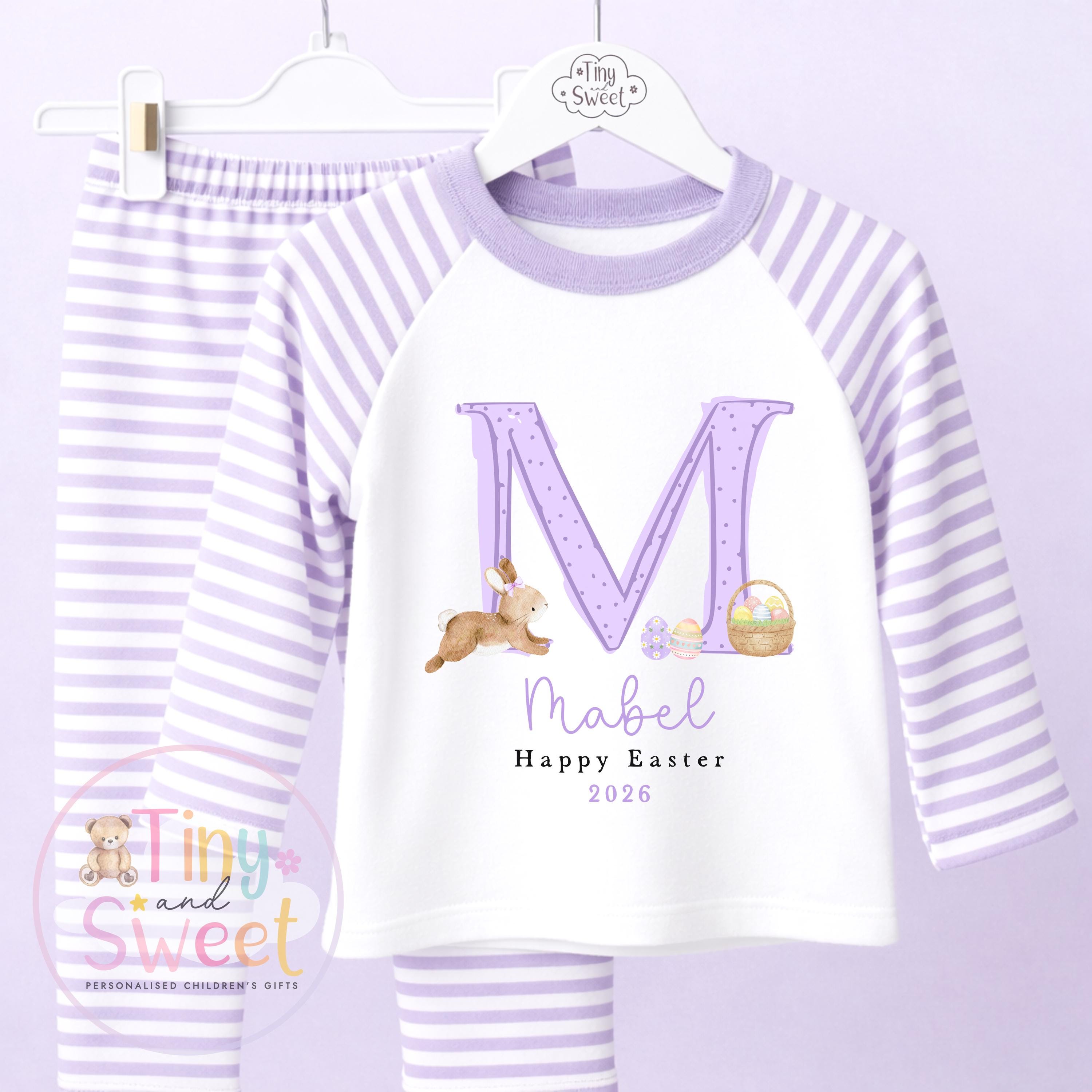 Personalised Easter Pyjamas – Unisex ‘When I Wake Up it will be Easter’ – Toddler Easter, Pjs, Easter Bunny, Kids Easter Pyjamas