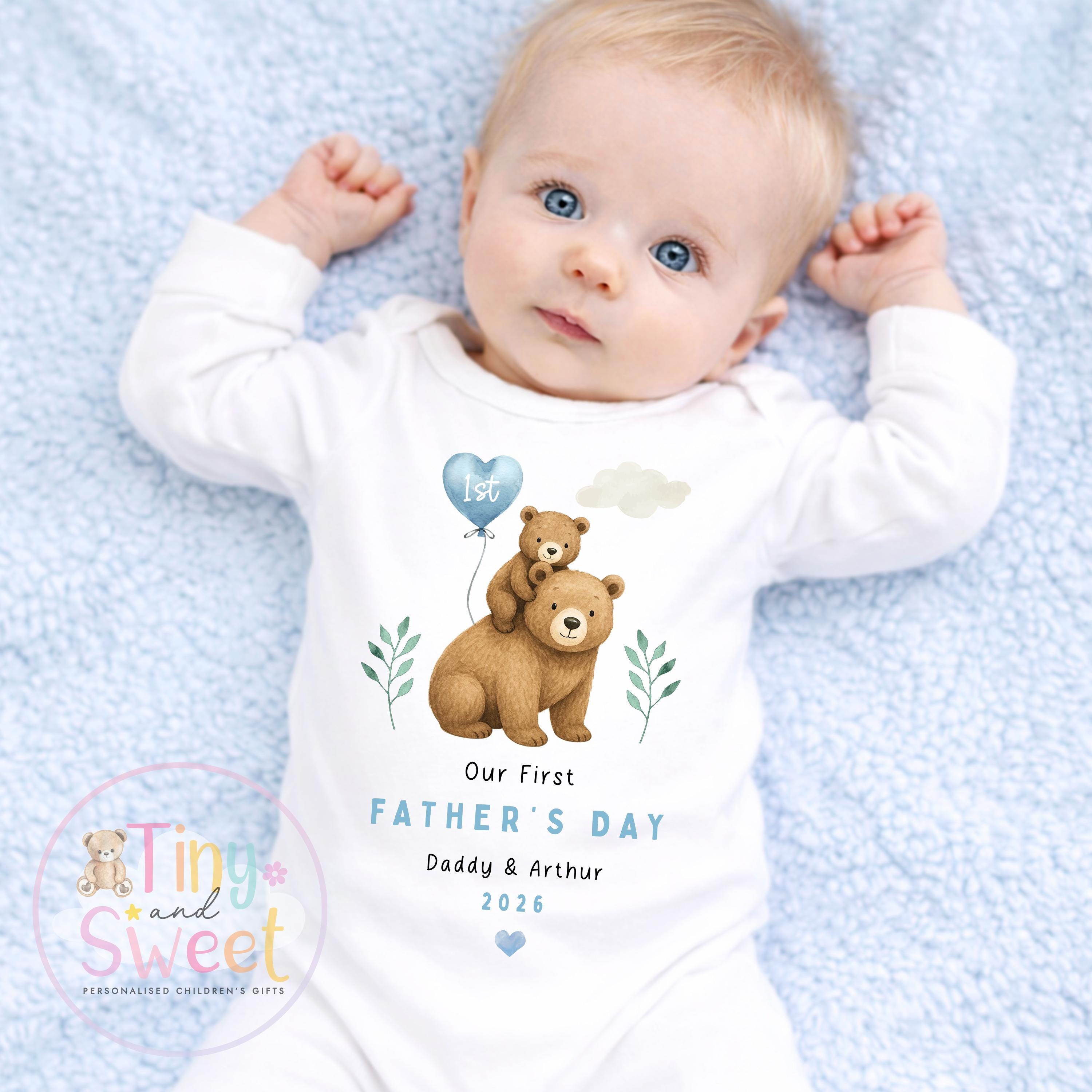 Fathers Day T Shirt, Bears 1st Fathers Day As My Daddy, New Dad Gift, Fathers Day, 1st Fathers Day Babygrow, Sleepsuit Babygrow Bodysuit