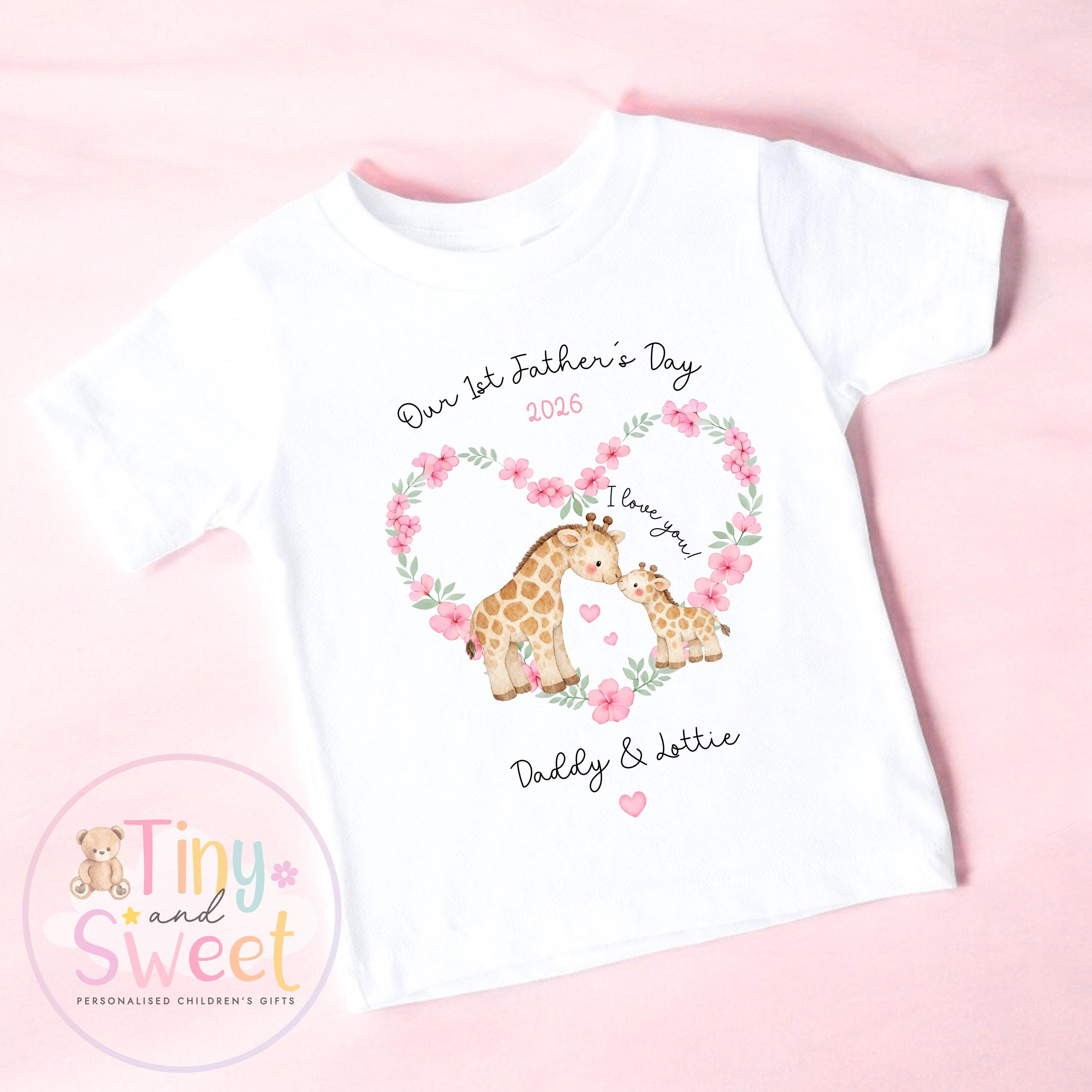 Fathers Day T Shirt, Giraffe 1st Fathers Day As My Daddy, New Dad Gift, Fathers Day, 1st Fathers Day Babygrow, Sleepsuit Babygrow Bodysuit