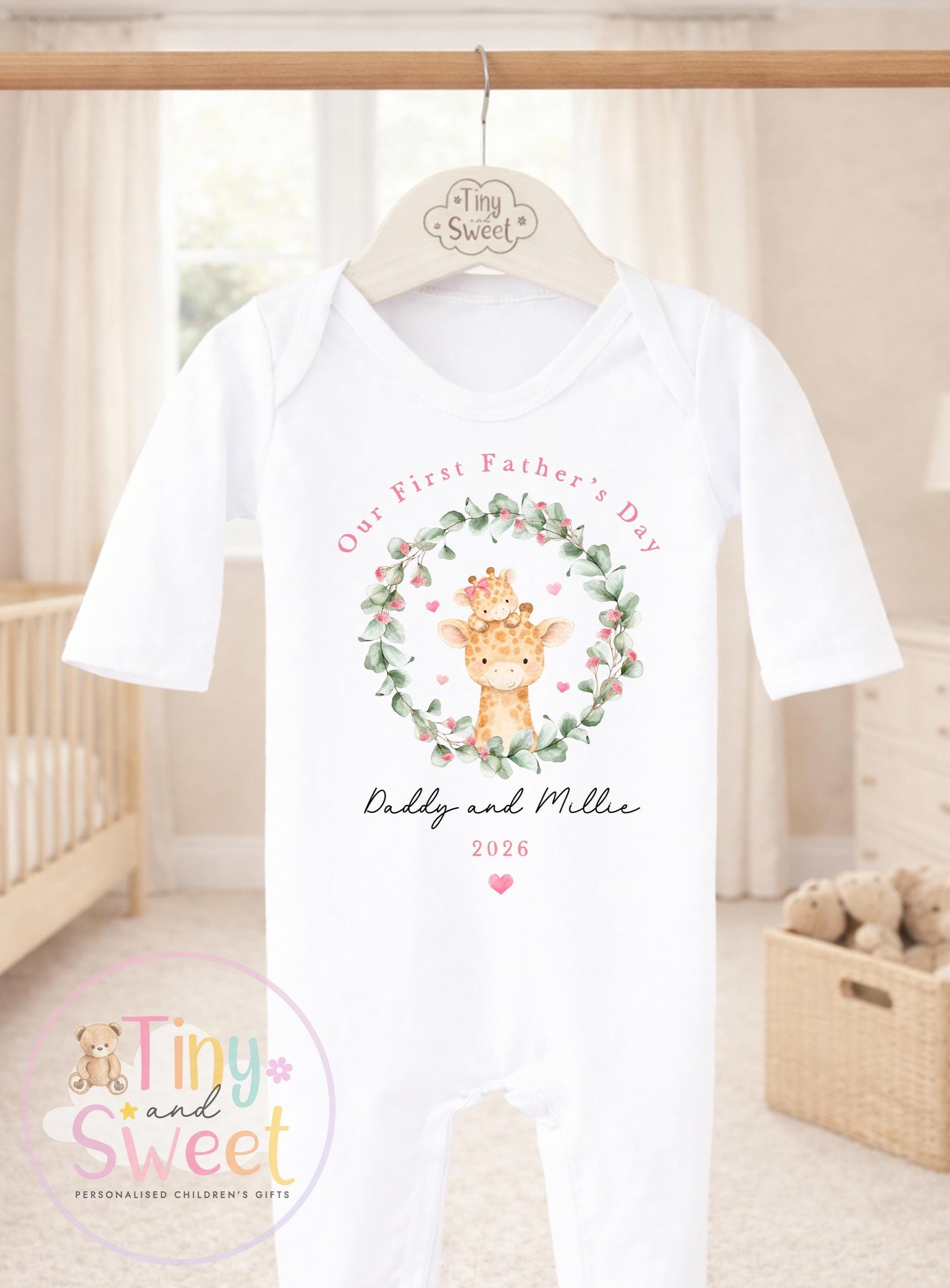 Fathers Day Sleepsuit, 1st Fathers Day As My Daddy, New Dad Gift, Fathers Day, 1st Fathers Day Babygrow, Sleepsuit Babygrow Bodysuit, Dad