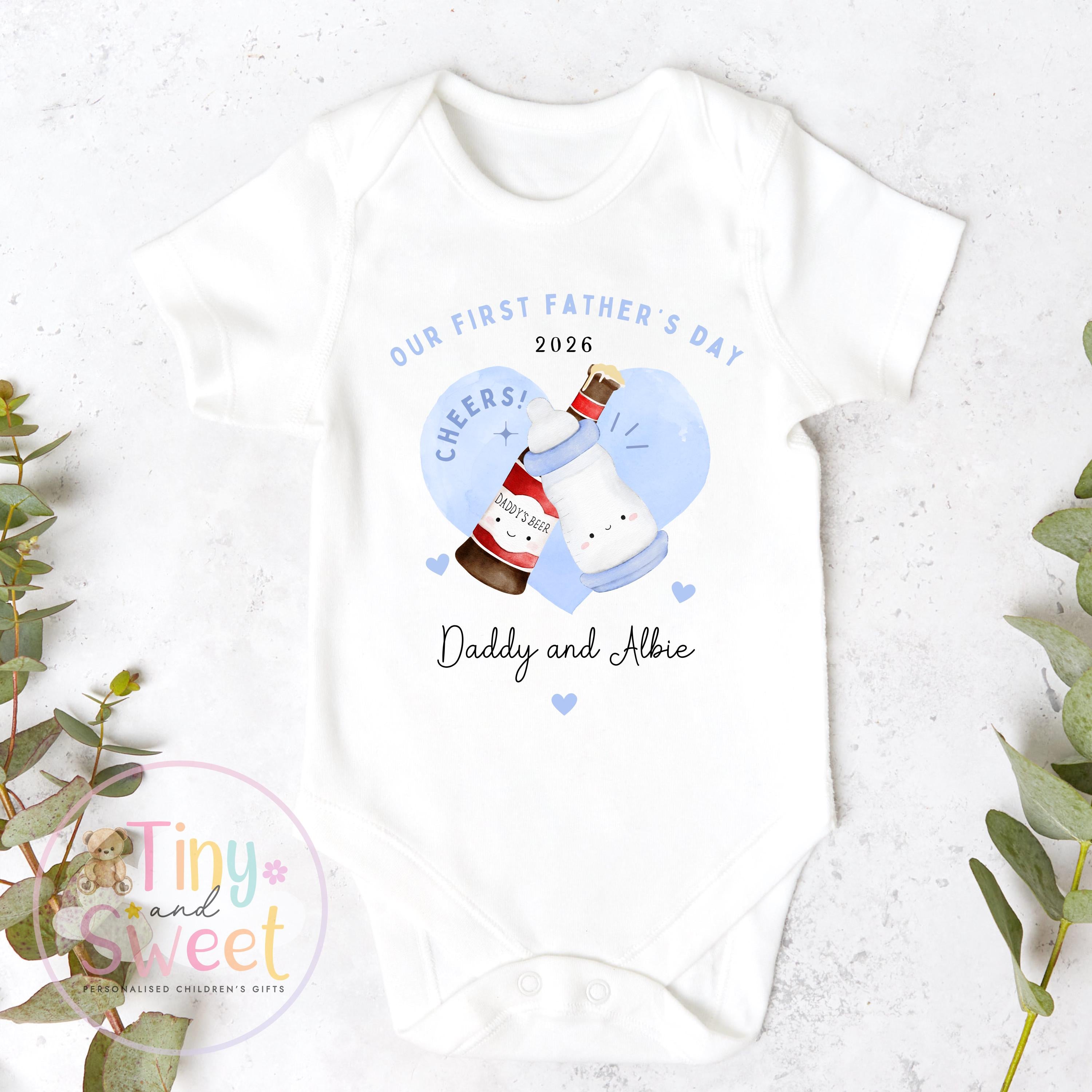 First Father’s Day Baby Sleepsuit, 1st Father’s Day as My Daddy Babygrow, New Dad Gift, Father’s Day Bodysuit, Baby Outfit