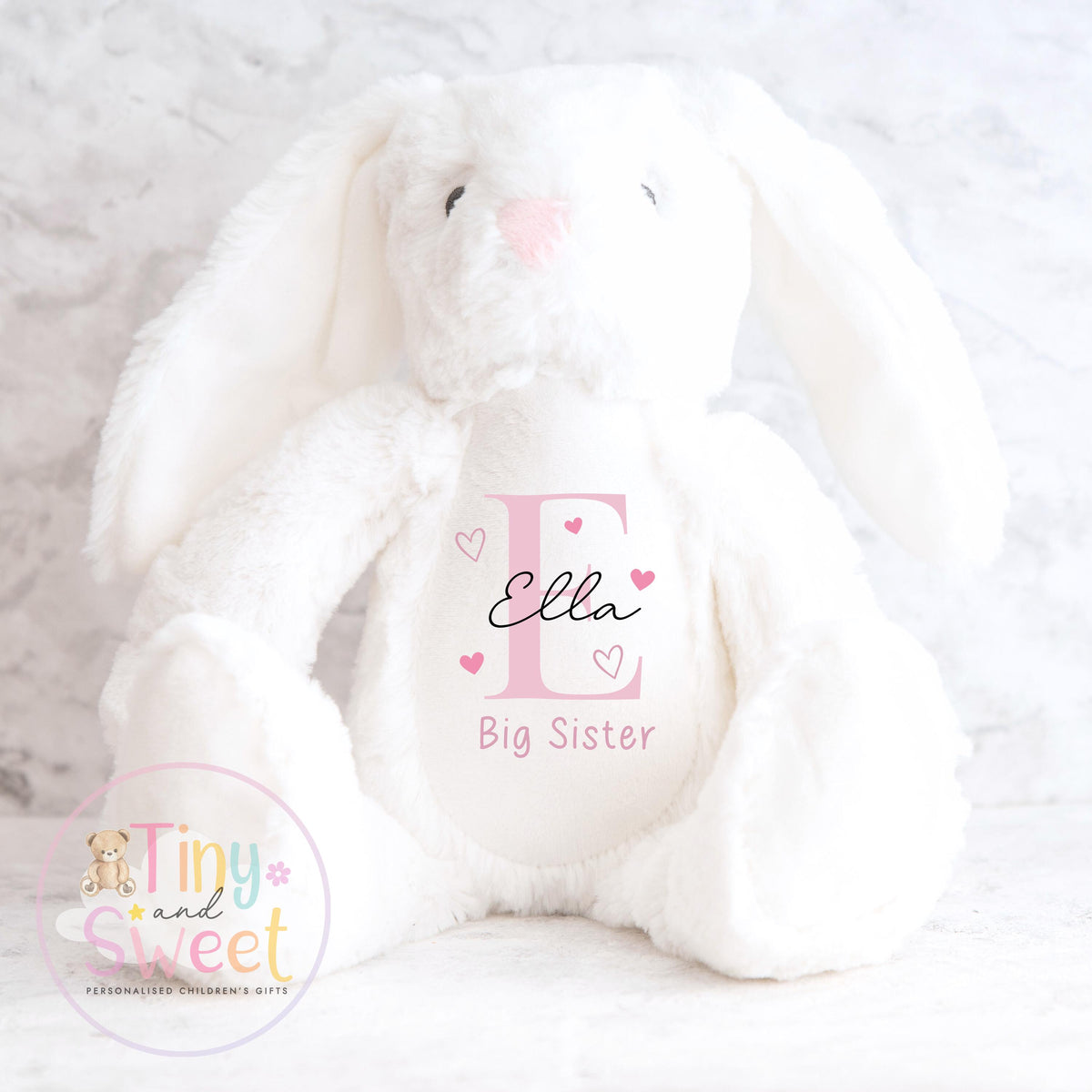 Personalised Little Brother or Sister Gift, Big Brother Announcement, New Baby Soft Toy, New baby gift, Newborn, Keepsake, Baby shower