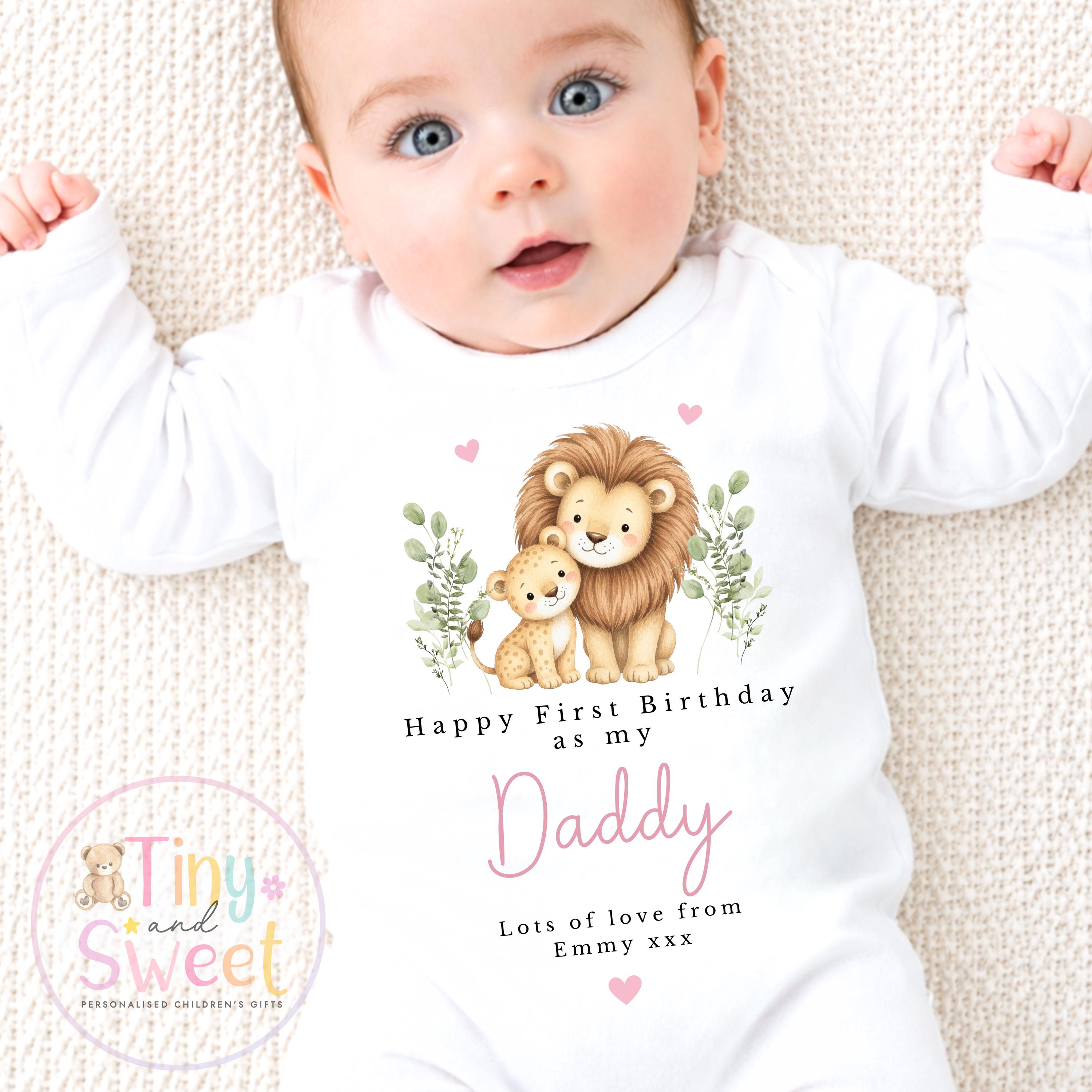 Happy Birthday Daddy, 1st Birthday as My Daddy, New Dad Gift, Dad Birthday, Daddy Birthday, Sleepsuit Babygrow Bodysuit Dad Birthday