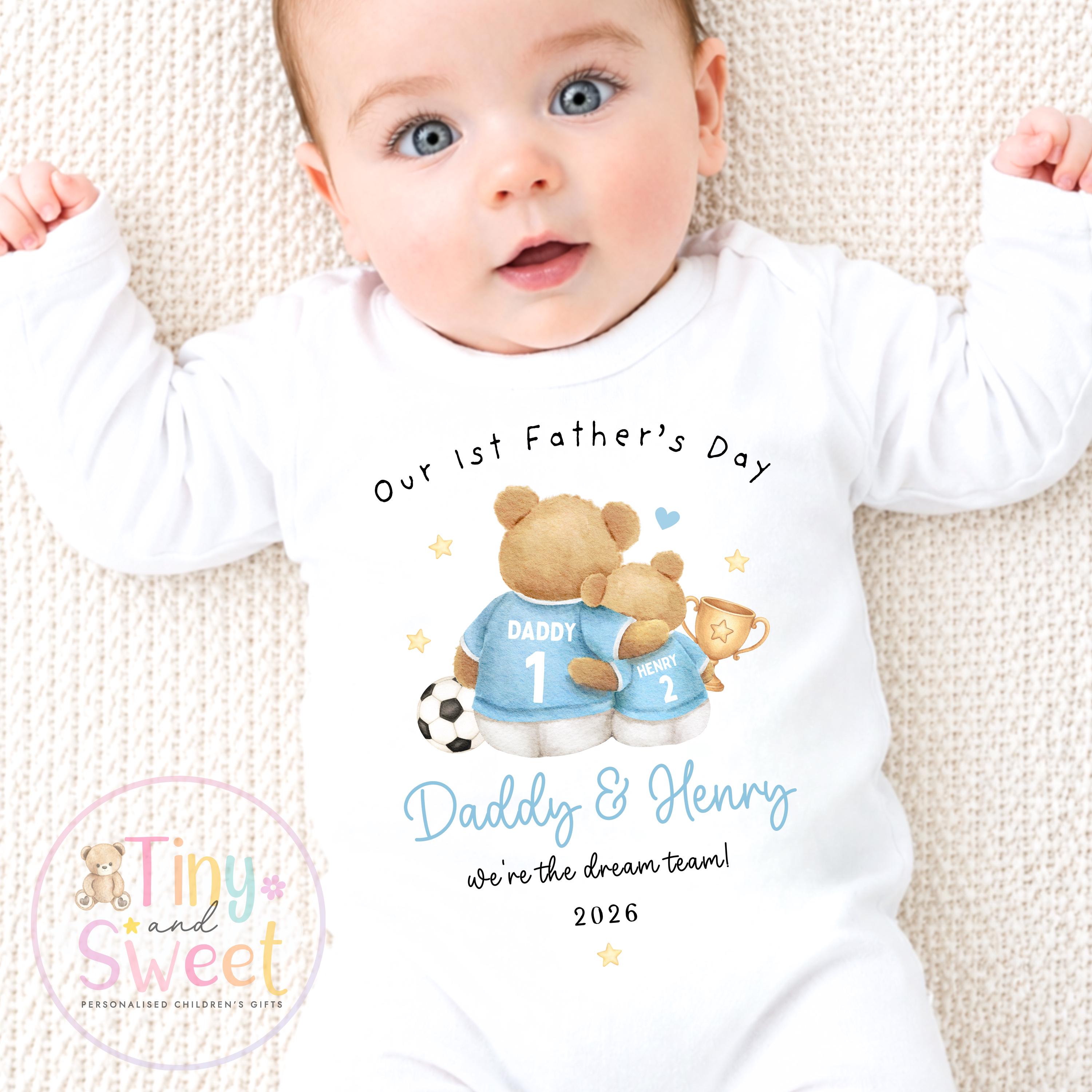 First Father’s Day Football Baby T Shirt, 1st Father’s Day as My Daddy Babygrow, New Dad Gift, Father’s Day Bodysuit, Baby Outfit