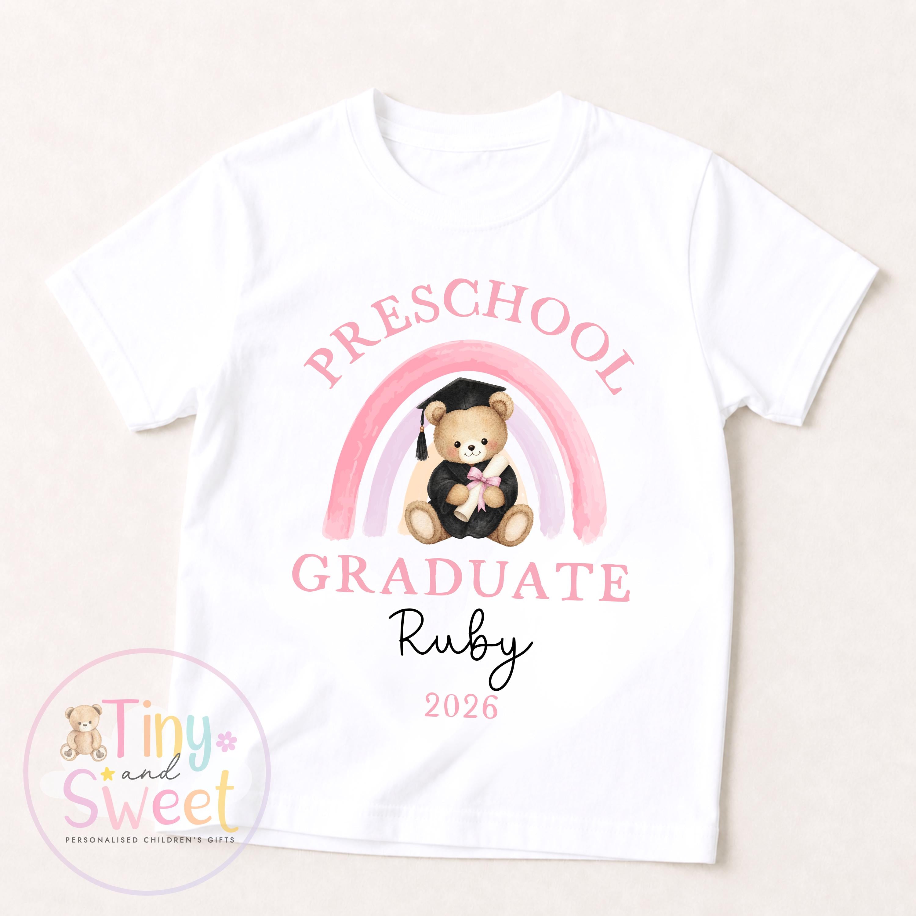 Personalised Nursery Graduation T Shirt, Boys & Girls, Pre School Keepsake, Nursery Leavers T Shirt, Nursery Keepsake Leaver Gift