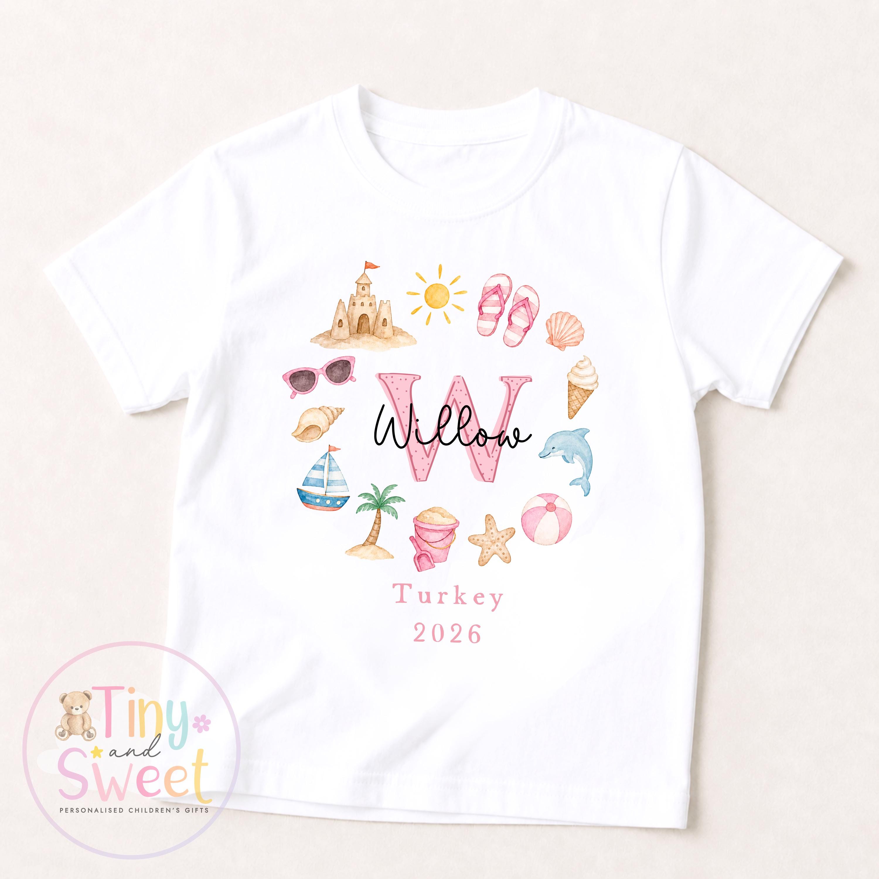 Personalised Holiday Sleepsuit, Kids Holiday Top, Boys holiday Outfit, Girls Airport Outfit, 1st Holiday, 1st Time Flyer, Abroad