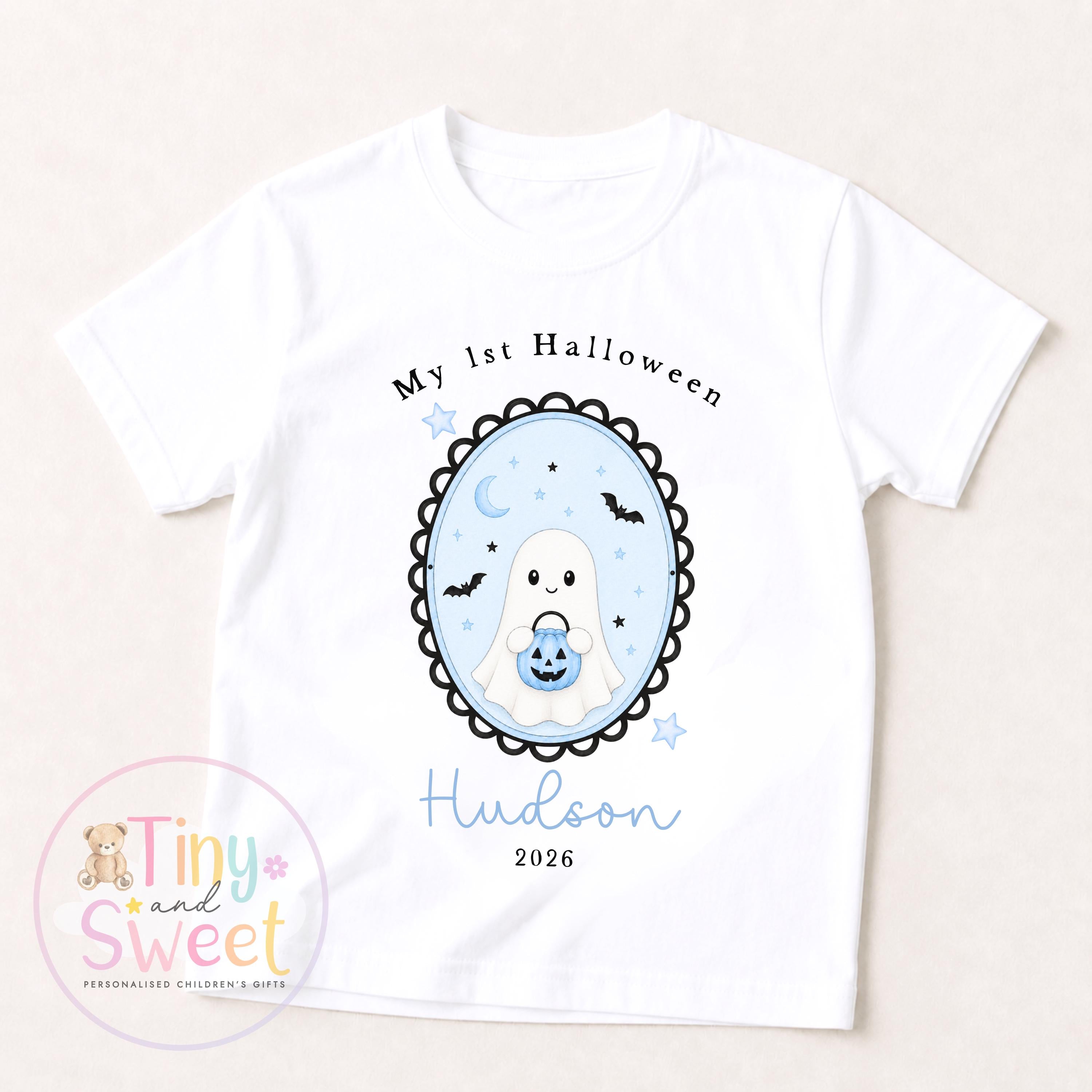 Personalised My First Halloween Sleepsuit – First Halloween –Baby’s 1st Halloween Outfit with Name – Custom Baby Grow – Halloween Baby Gift