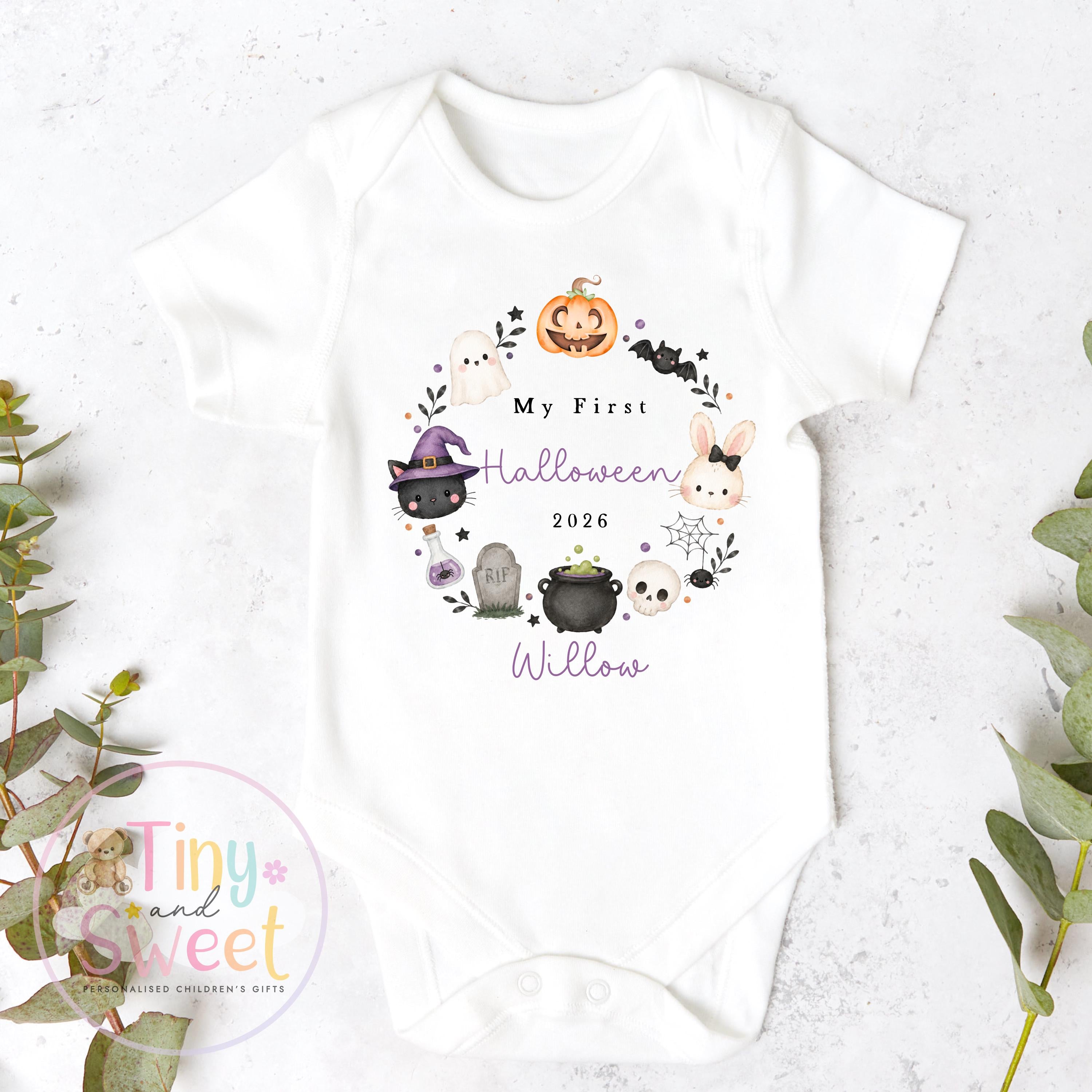 First Halloween Sleepsuit, Baby 1st Halloween Gift Idea, 1st Halloween Babygrow, Halloween Outfit for baby, Halloween costume