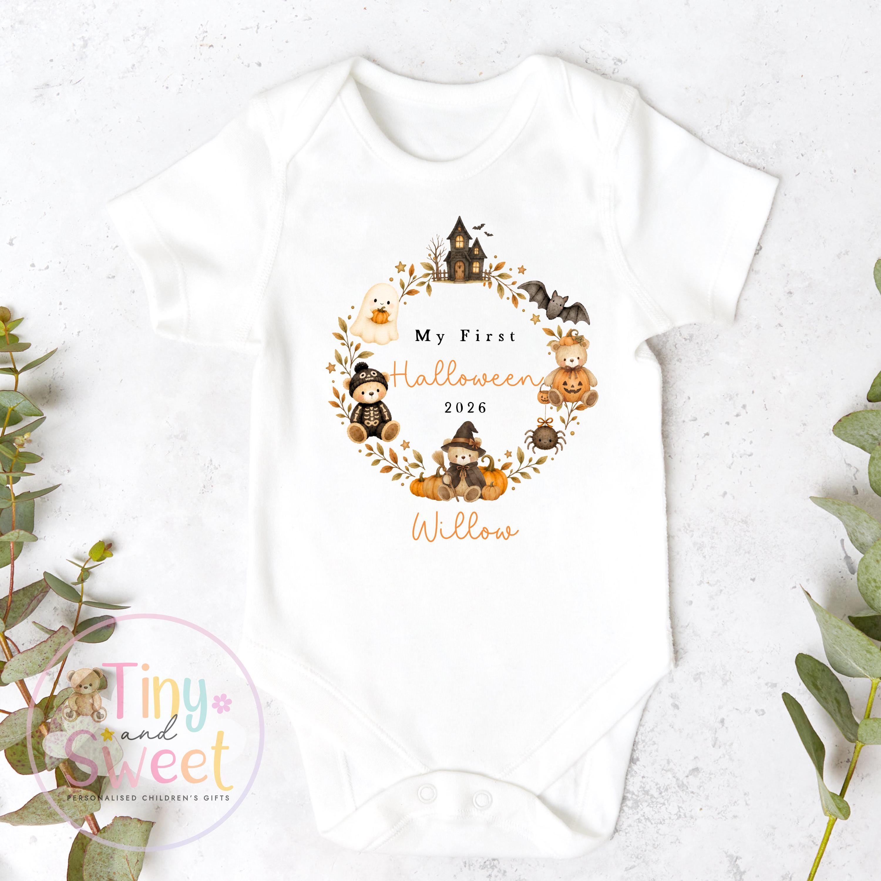 First Halloween Sleepsuit, Baby 1st Halloween Gift Idea, 1st Halloween Babygrow, Halloween Outfit for baby, Halloween costume