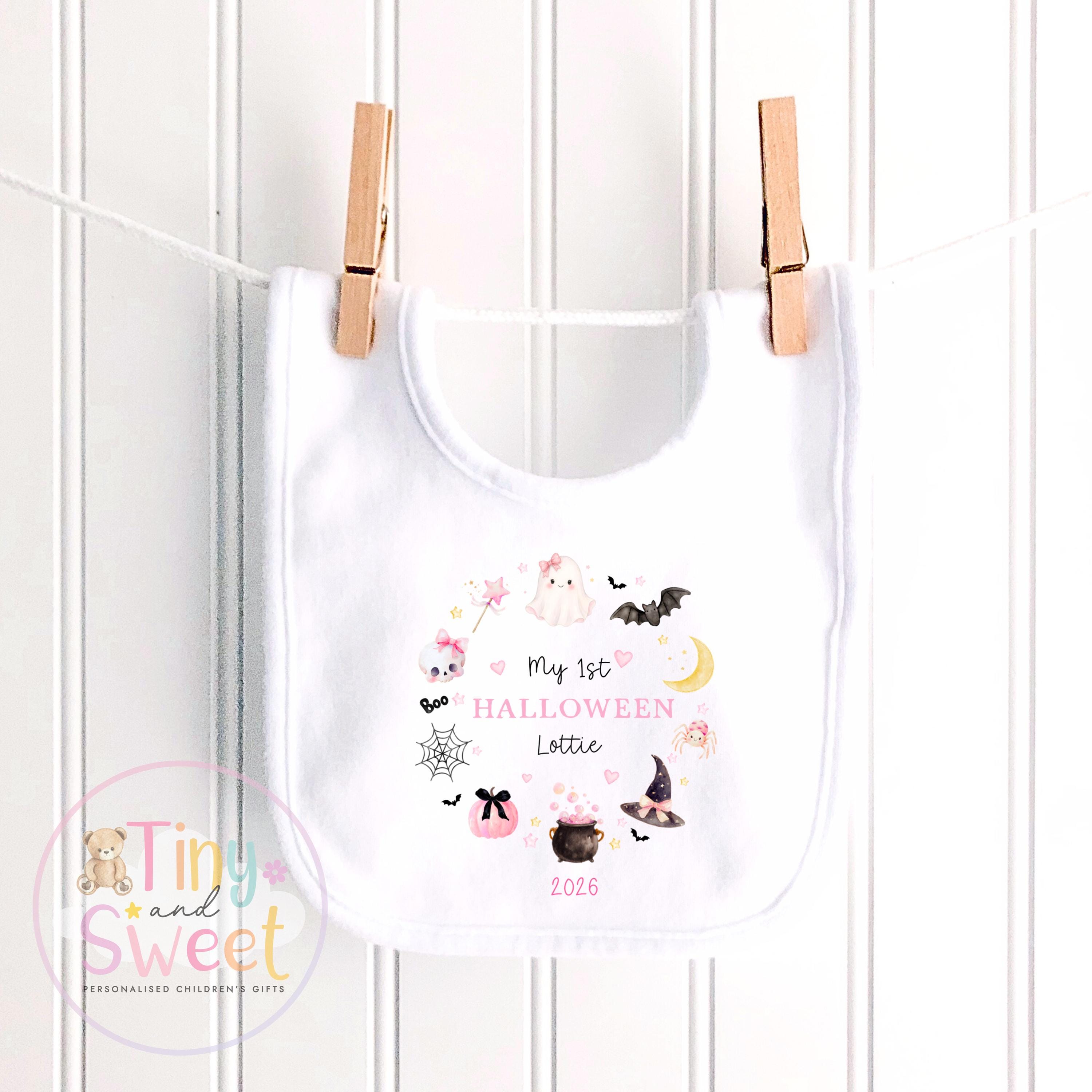 Personalised First Halloween Sleepsuit, Baby Halloween Outfit, Halloween Newborn Gift, First Halloween Babygrow, 1st Halloween Baby Gift