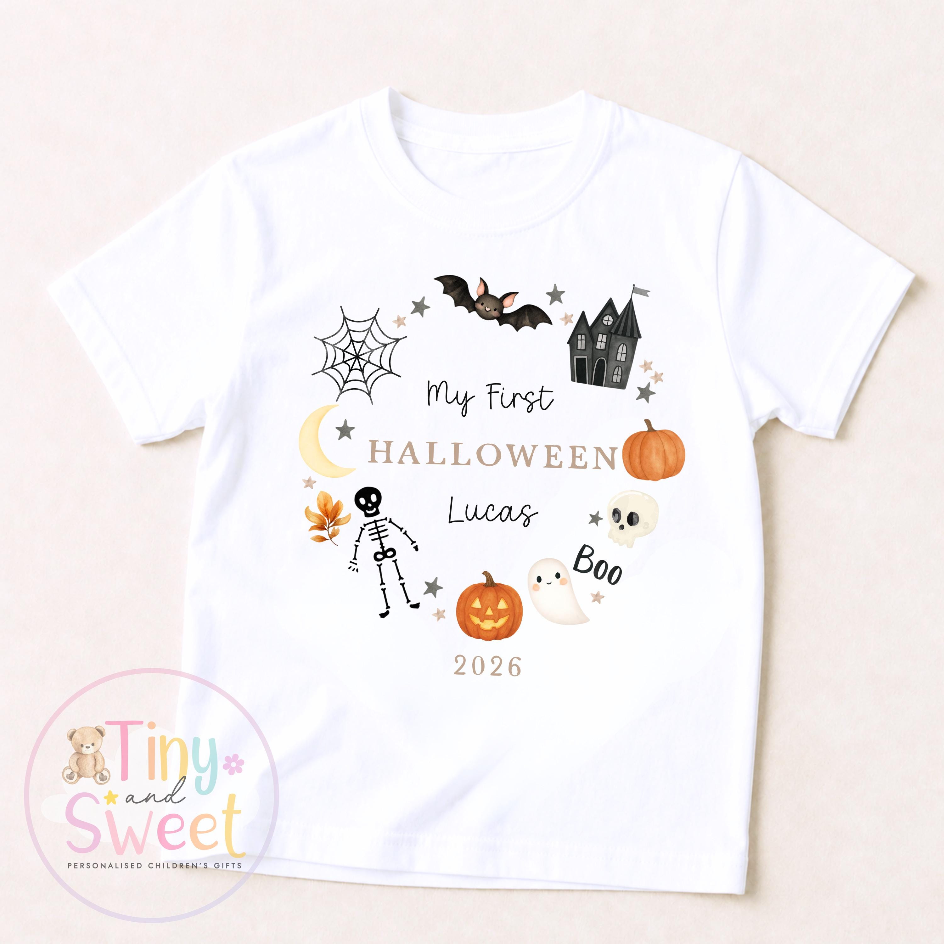 Personalised First Halloween Sleepsuit, Baby Halloween Outfit, Halloween Newborn Gift, First Halloween Babygrow, 1st Halloween Baby Gift