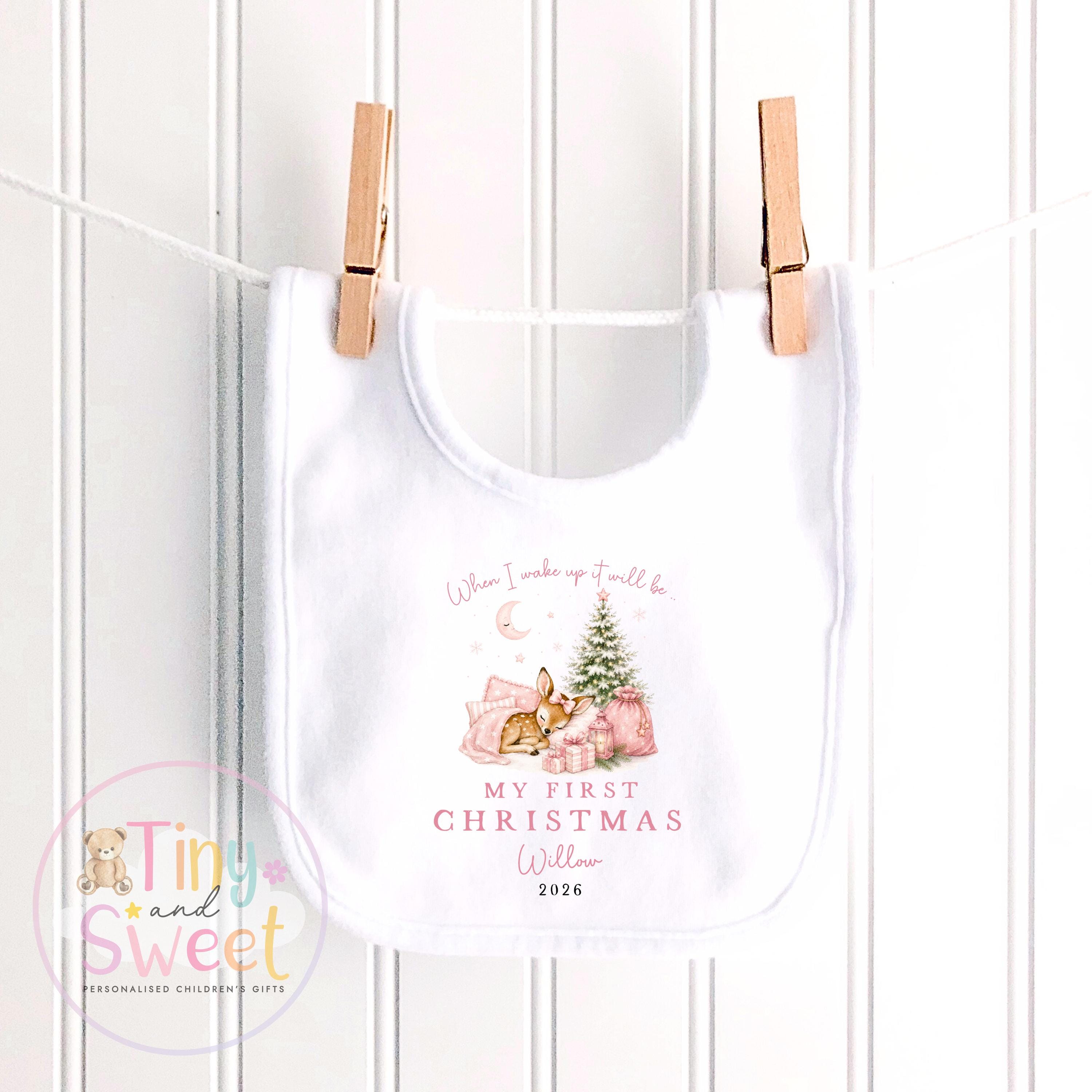 Personalised Babies First Christmas Sleepsuit, Babies 1st Xmas Gift Idea, Pyjamas, 1st Xmas Babygrow, Christmas Outfit for baby, Teddy