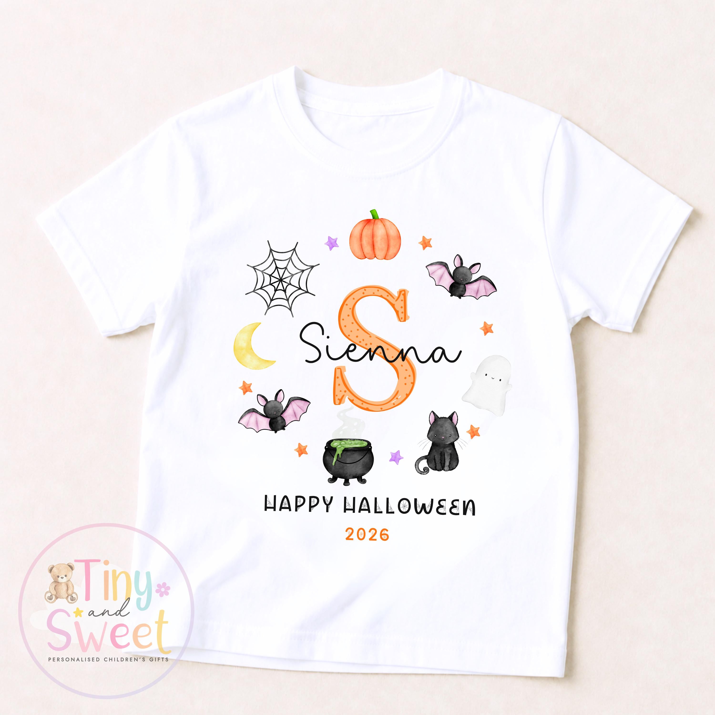 Personalised Halloween Sweatshirt or T Shirt for Kids, Halloween Top, Pumpkin T Shirt, Kids Halloween Outfits, Boys or Girls Halloween Gift