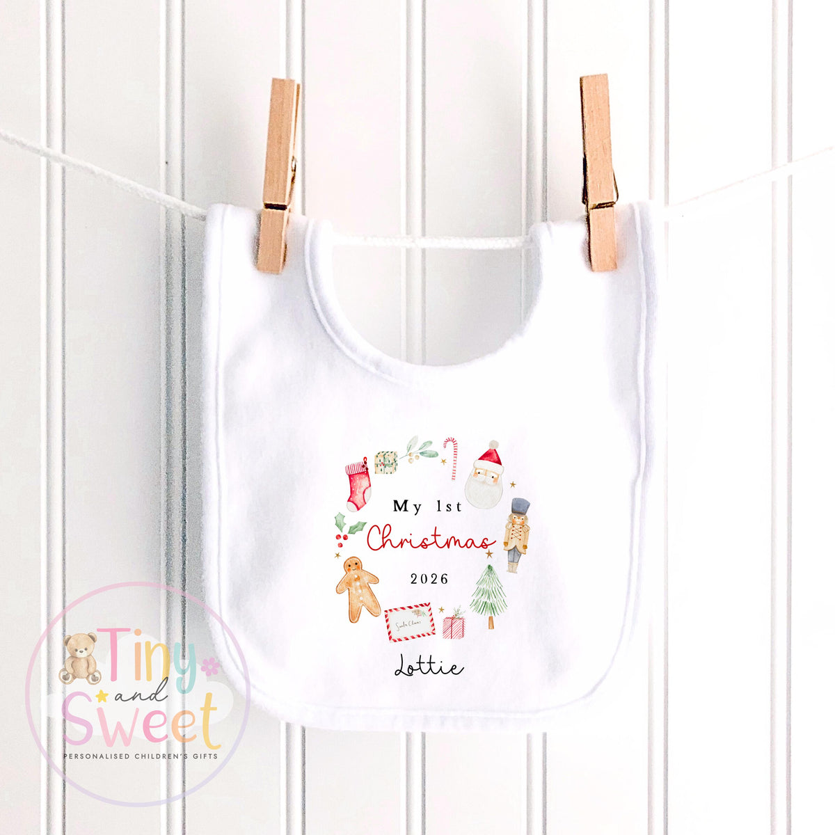 Personalised First Christmas Baby Grow , My First Christmas, Custom Name Sleepsuit, Baby’s First Christmas, Xmas Baby Outfit