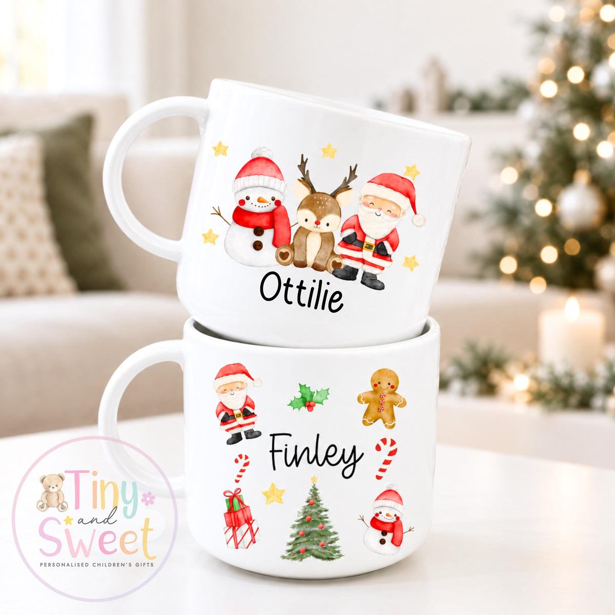Christmas Unbreakable Mug, Personalised Christmas Cup, Christmas Eve Box, Plastic Cup, Gift For Toddler, Gift For Grandchildren, Kids Mug