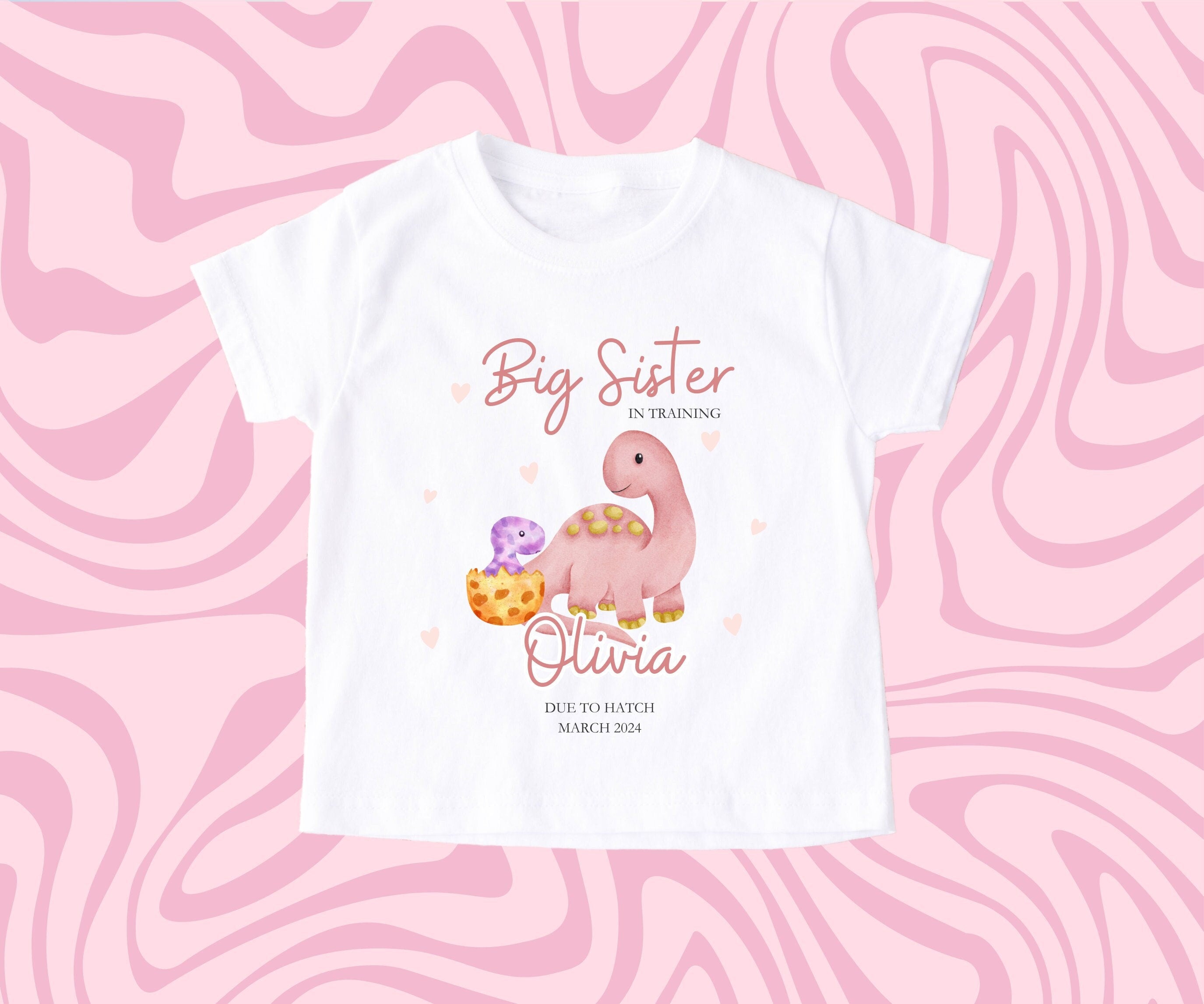 Dinosaur Big Sister Personalised T Shirt