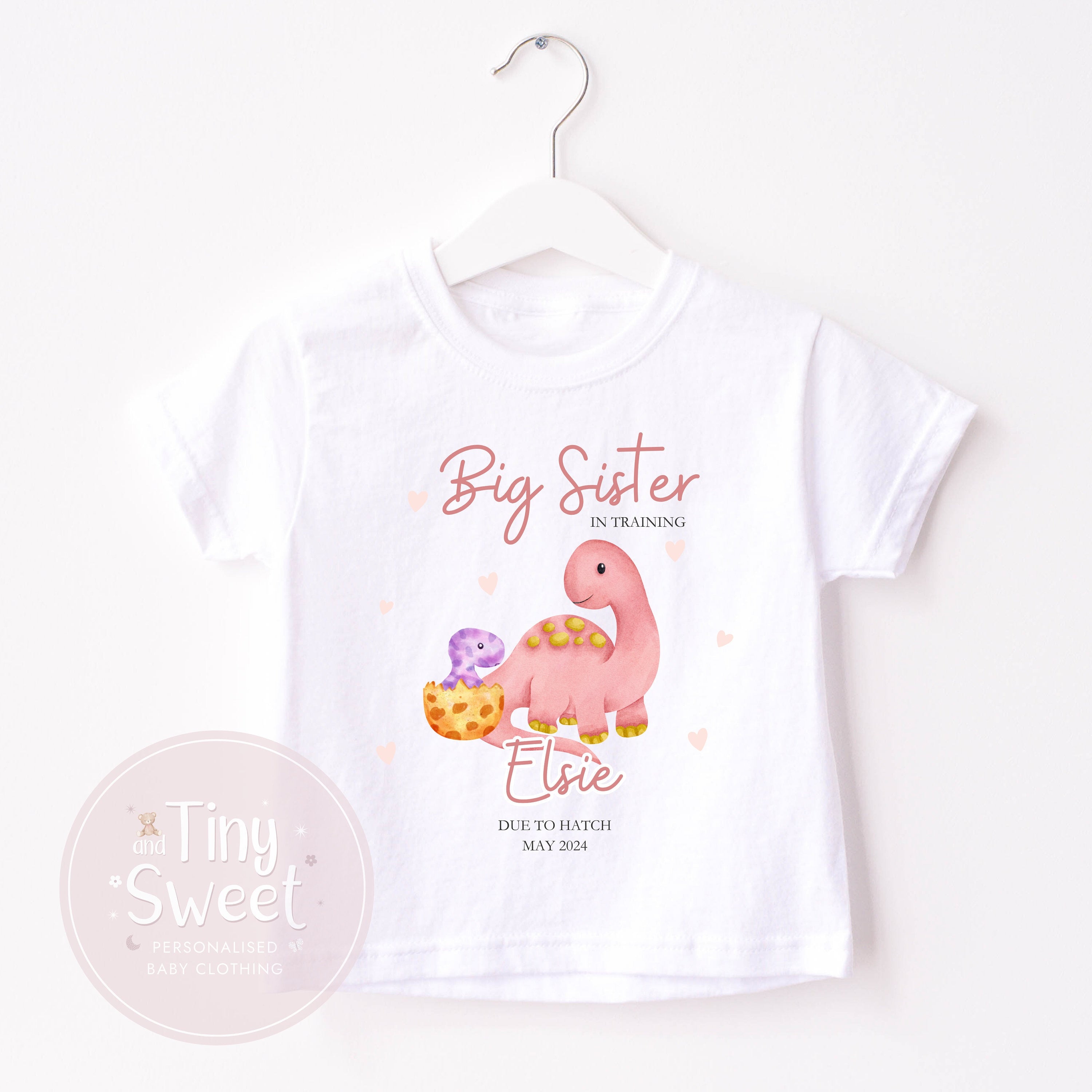 Dinosaur Big Sister Personalised T Shirt